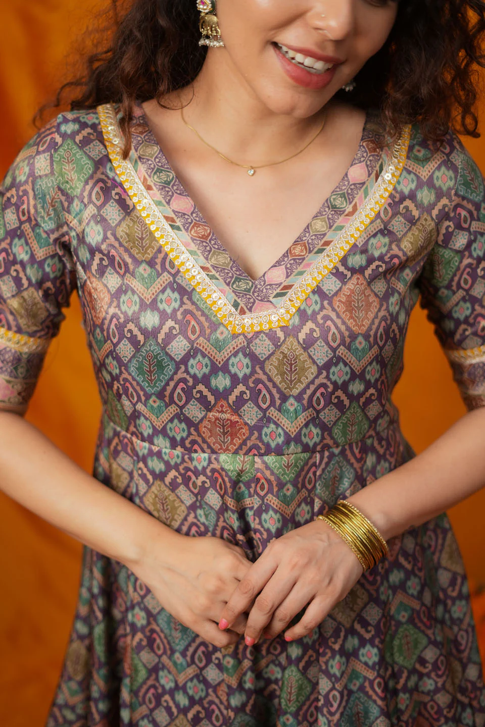 Nivriti Woven Multi-Coloured Anarkali Kurta Set - Image 11