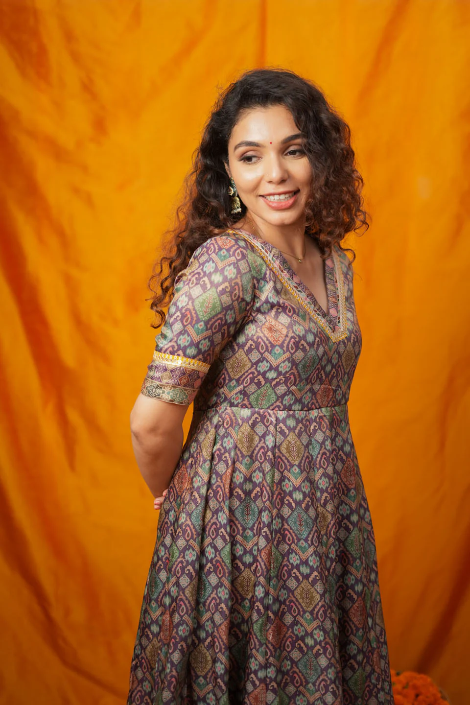 Nivriti Woven Multi-Coloured Anarkali Kurta Set - Image 7