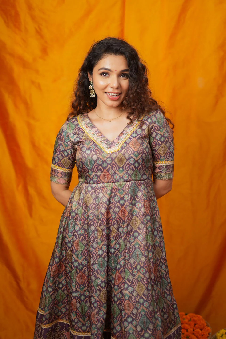 Nivriti Woven Multi-Coloured Anarkali Kurta Set - Image 8