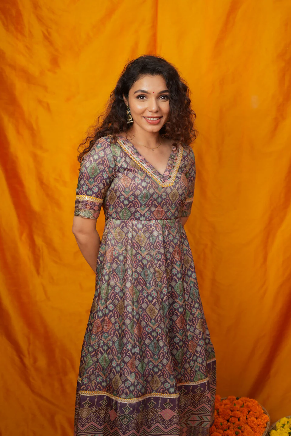Nivriti Woven Multi-Coloured Anarkali Kurta Set - Image 9