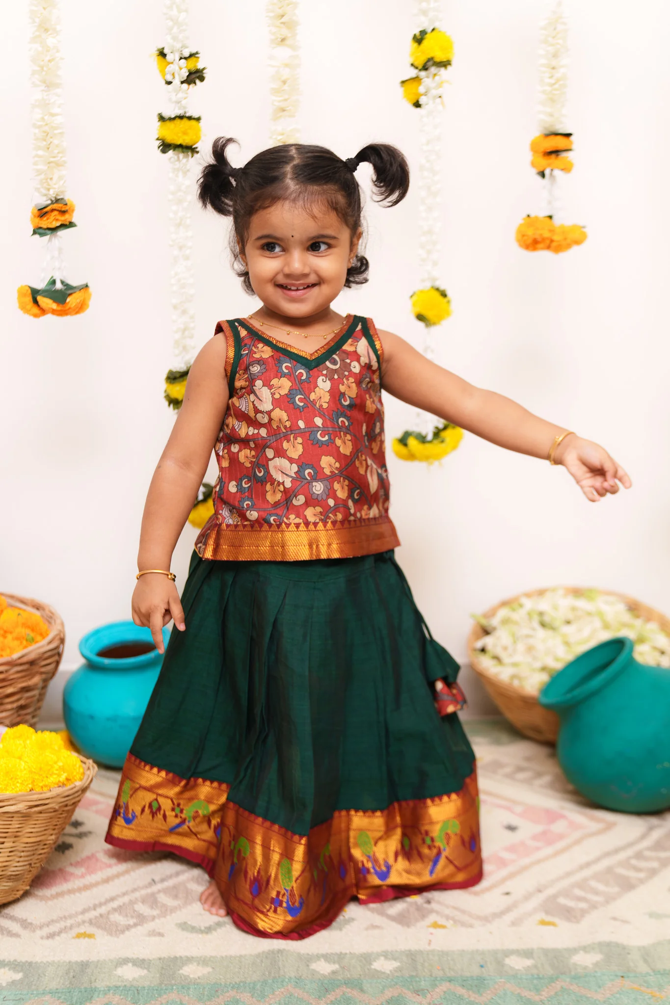 Prathana Maroon & Green Mini - Image 9