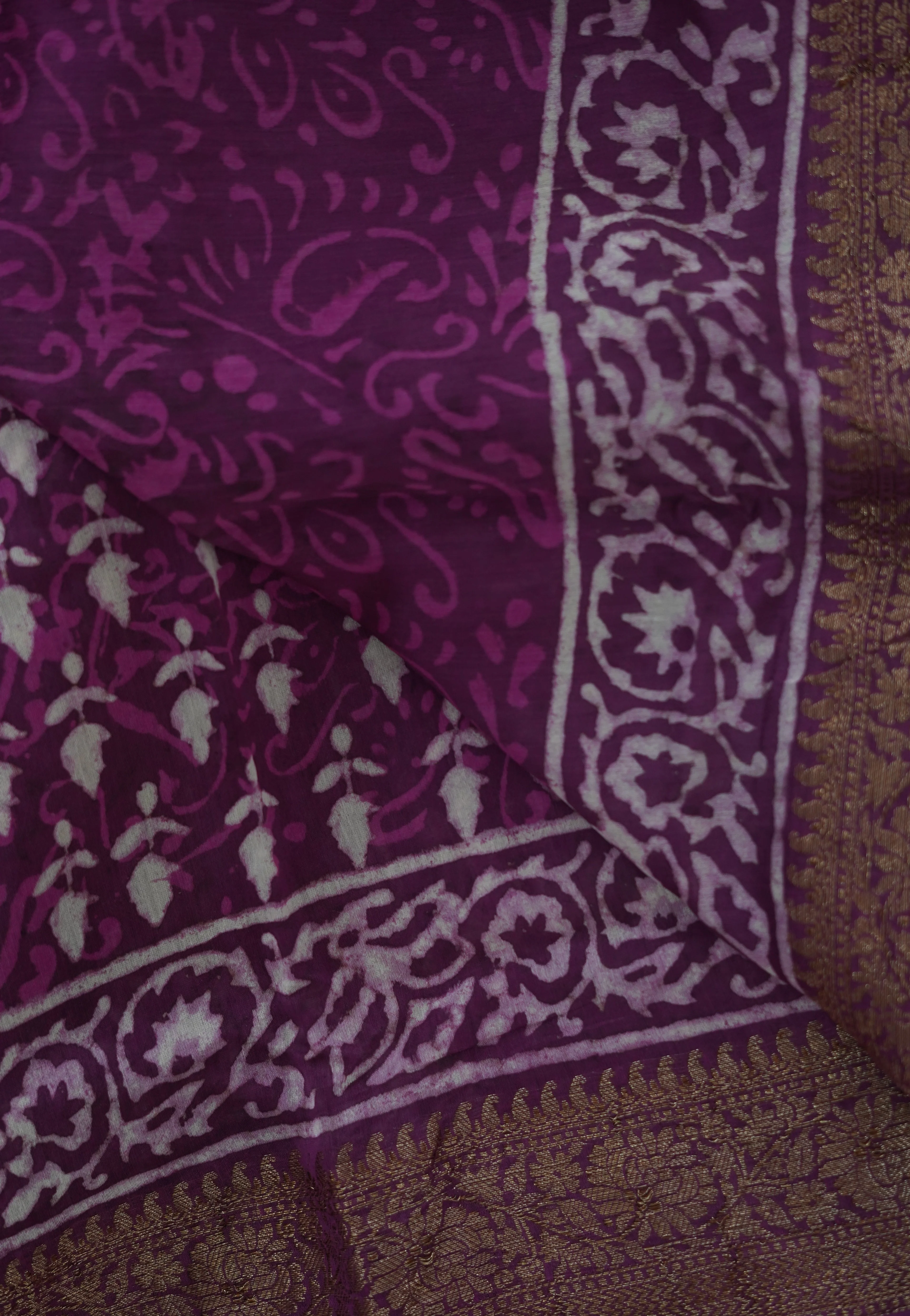 Purple Chettinad Cotton Saree - Image 4