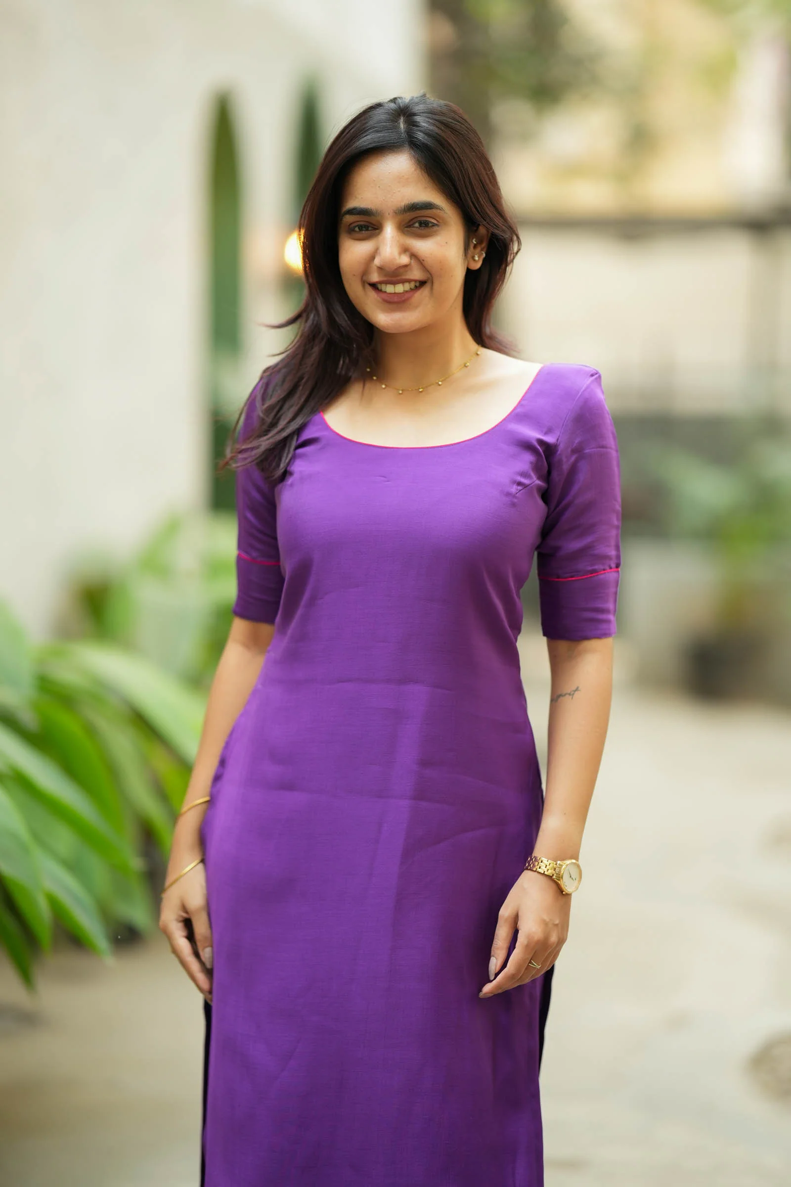 Raha Violet Kurti Set (Set of 2) - Image 3