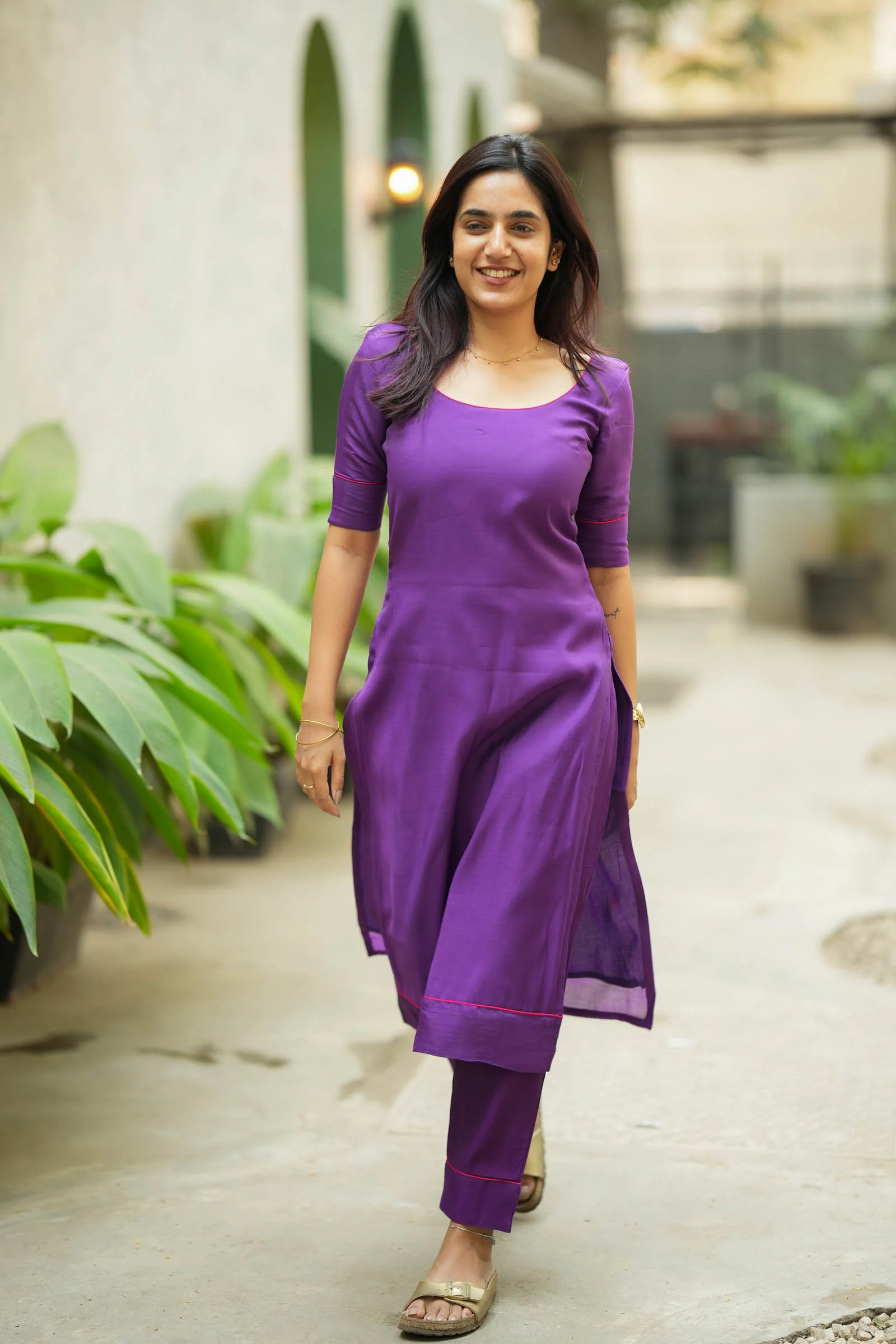 Raha Violet Kurti Set (Set of 2) - Image 4