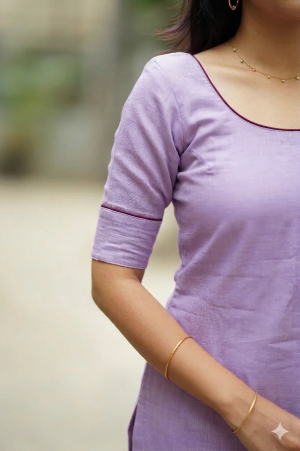Raha Lilac Kurti Set (Set of 2) - Image 3