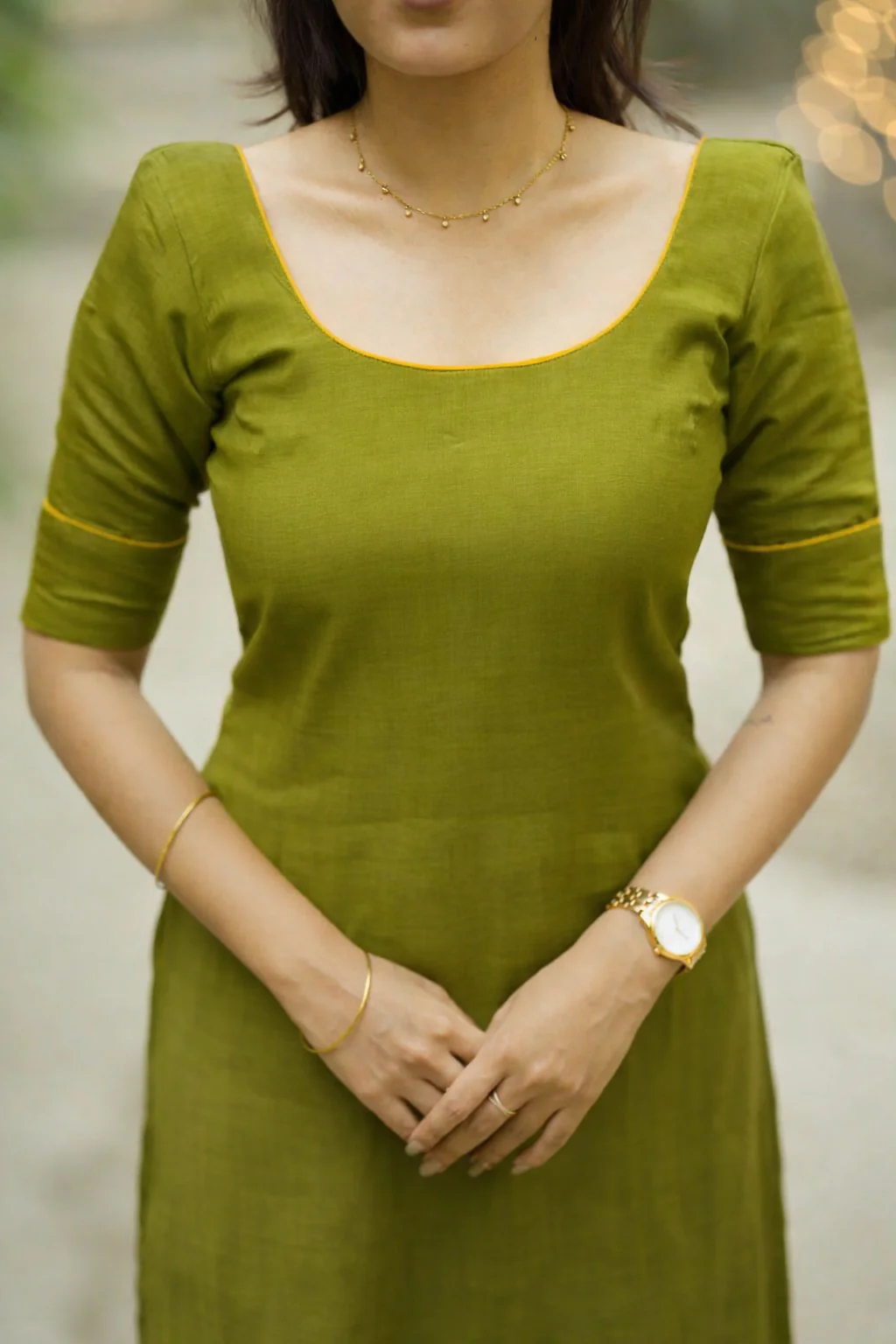 Raha Green Kurti Set (Set of 2) - Image 4