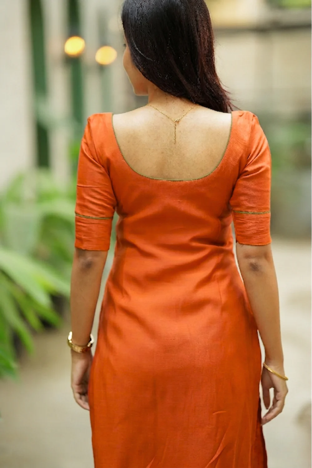 Raha Rust Orange Kurti Set (Set of 2) - Image 3