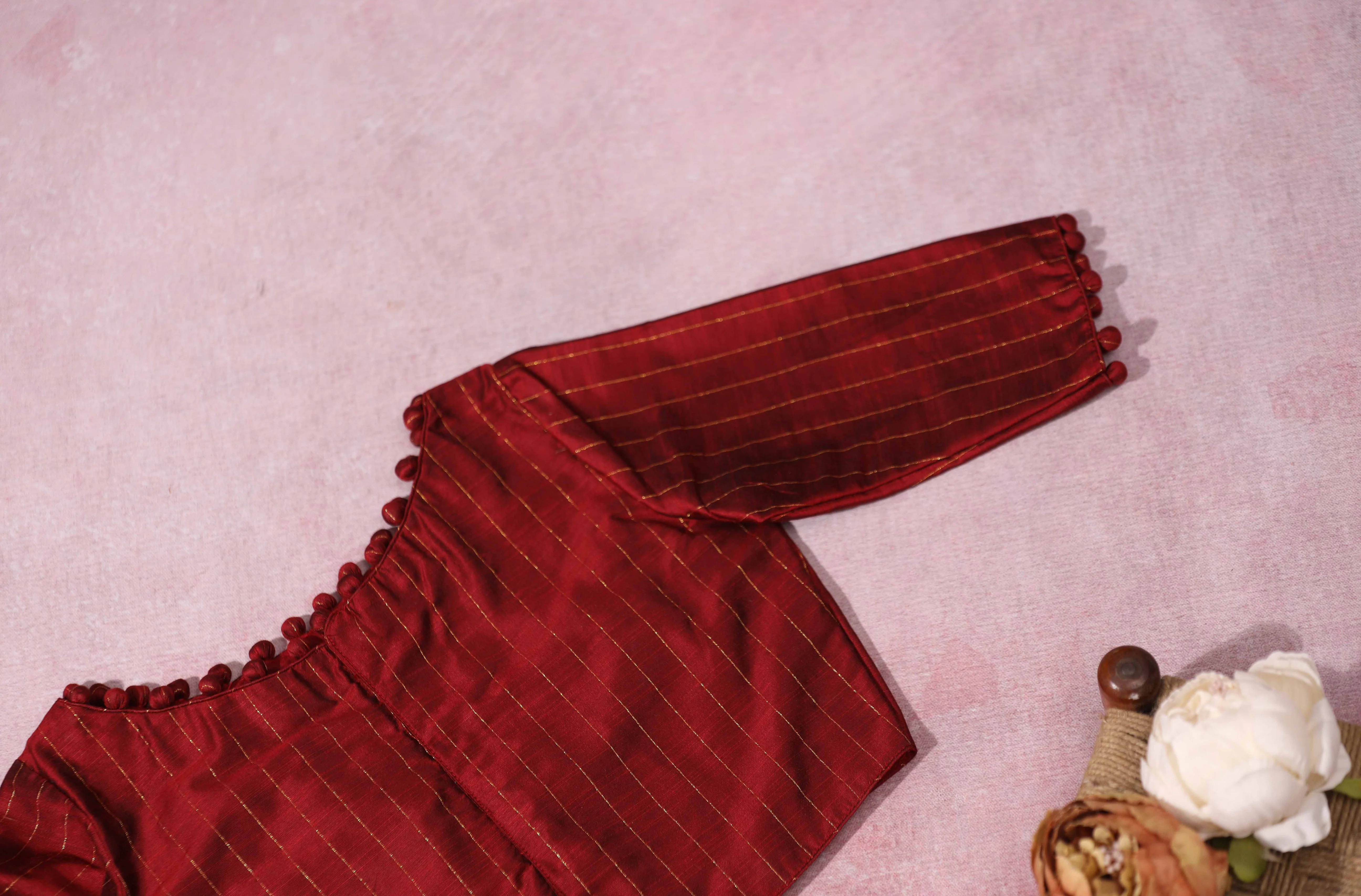 Blouse- Sangamithrai Maroon - Image 2