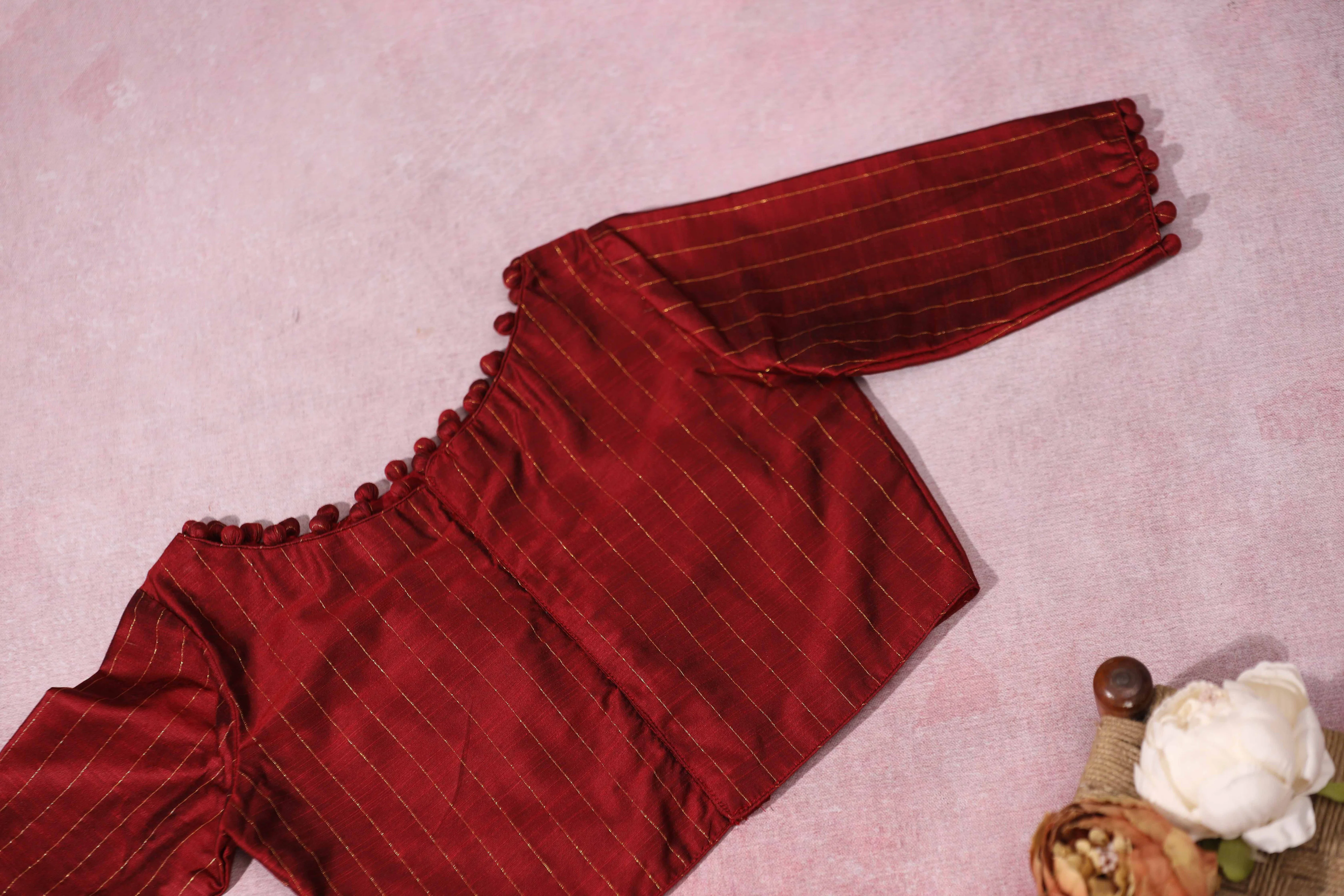 Blouse- Sangamithrai Maroon - Image 3