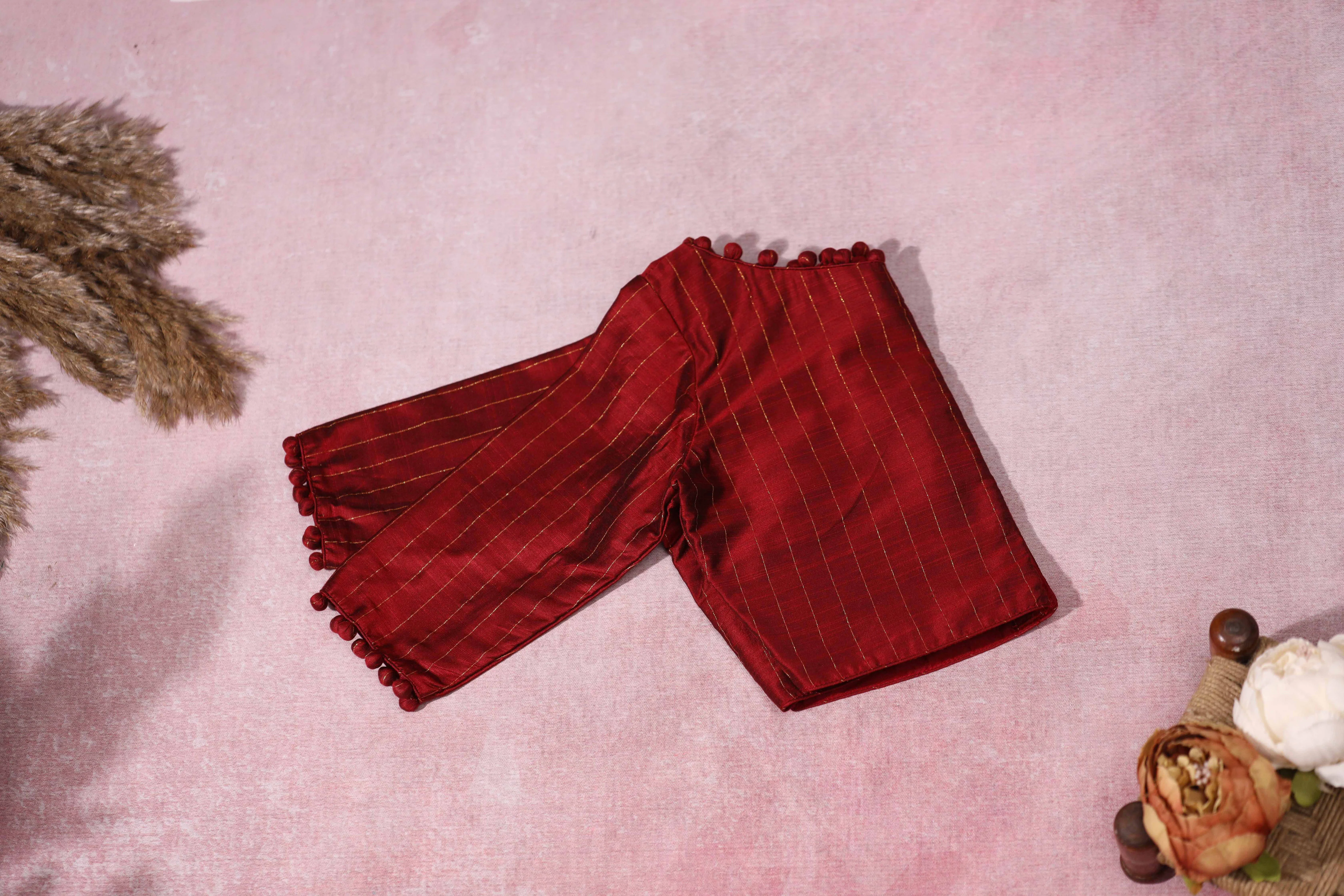 Blouse- Sangamithrai Maroon - Image 4
