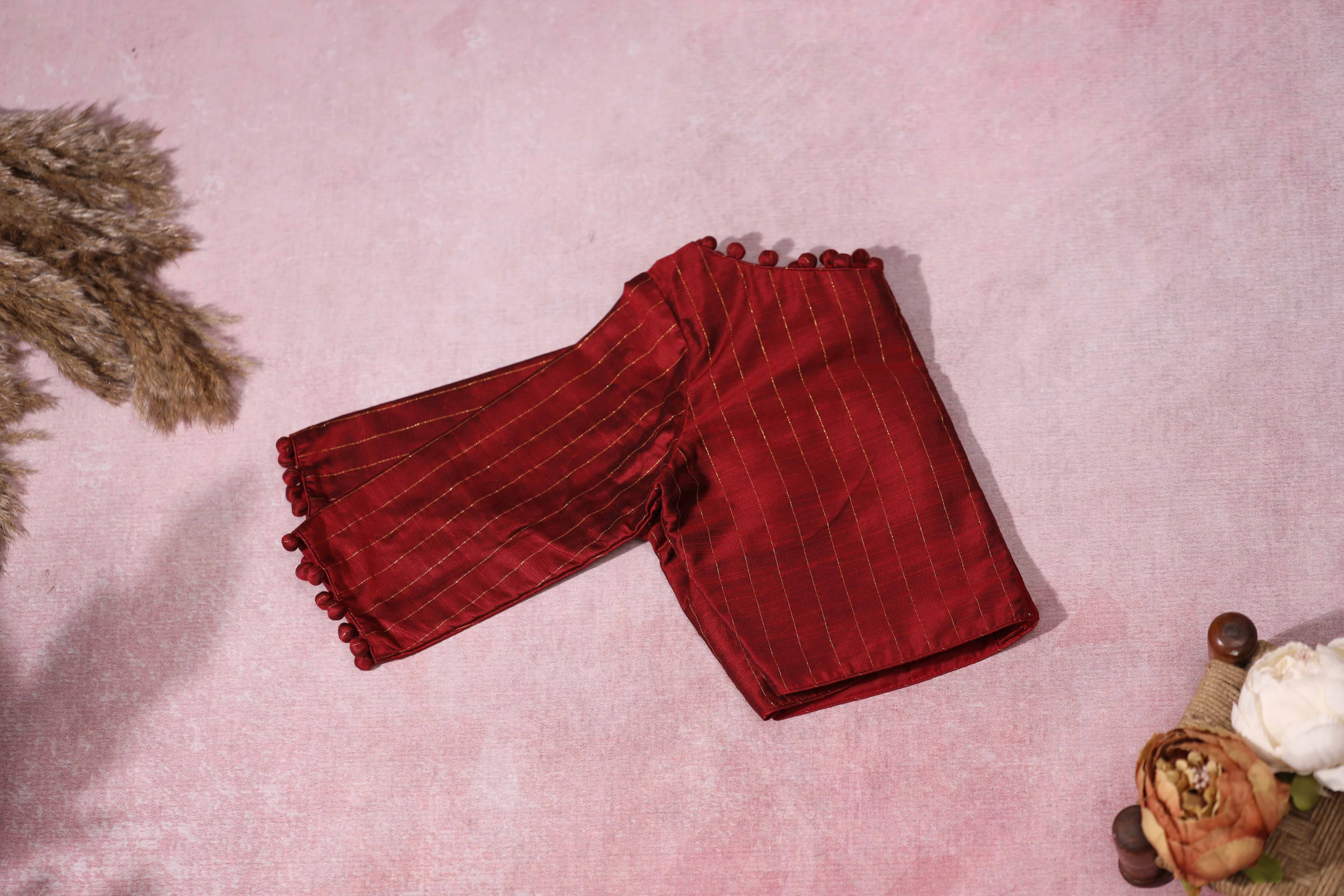 Blouse- Sangamithrai Maroon - Image 5