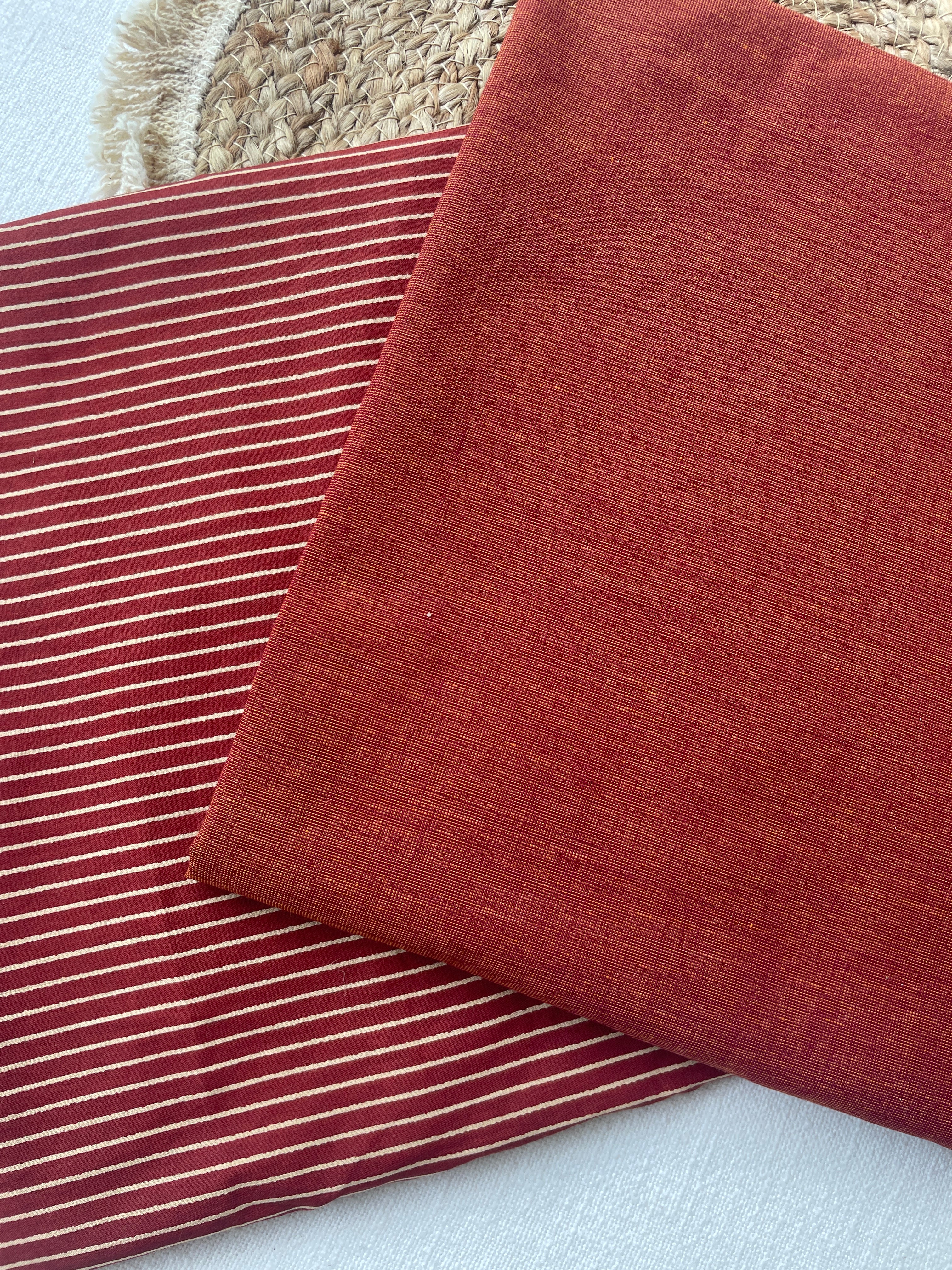 Rust – Handloom Cotton Top & Bottom Set - Image 3