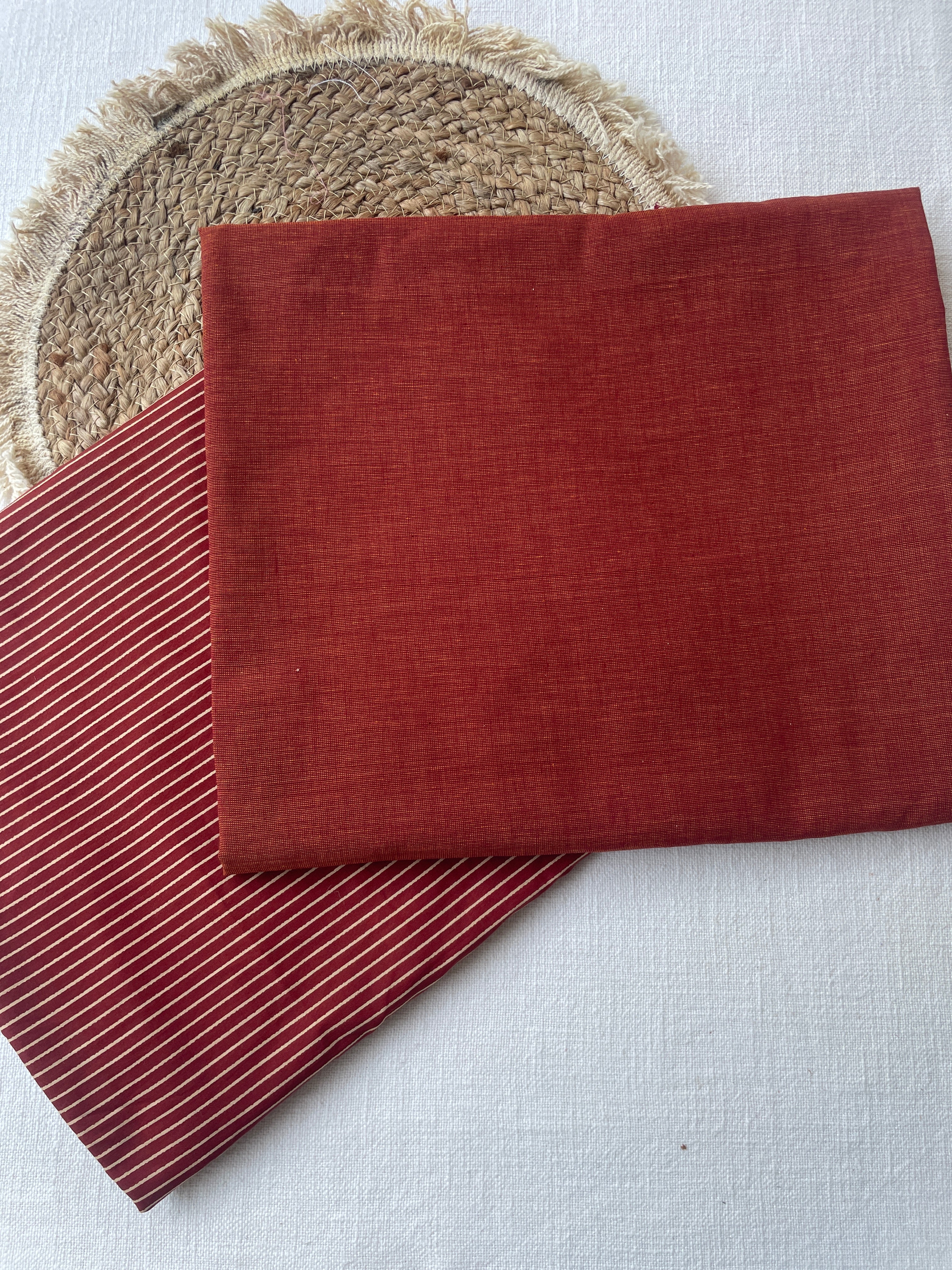 Rust – Handloom Cotton Top & Bottom Set - Image 4