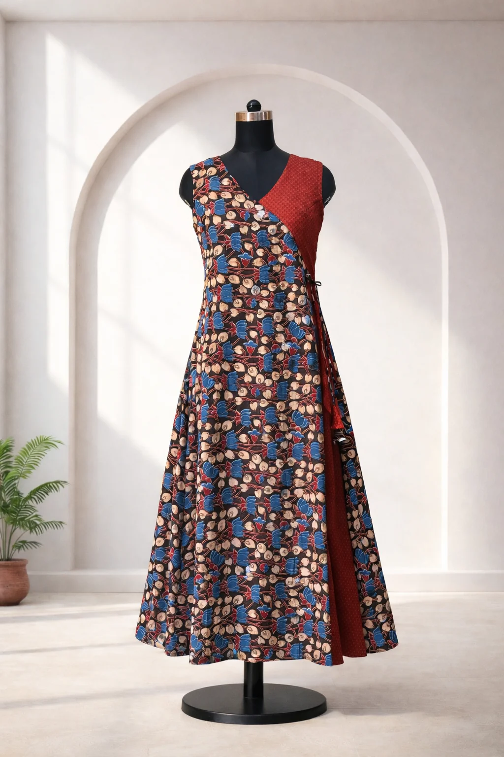 Sakshi Black with Red Dress