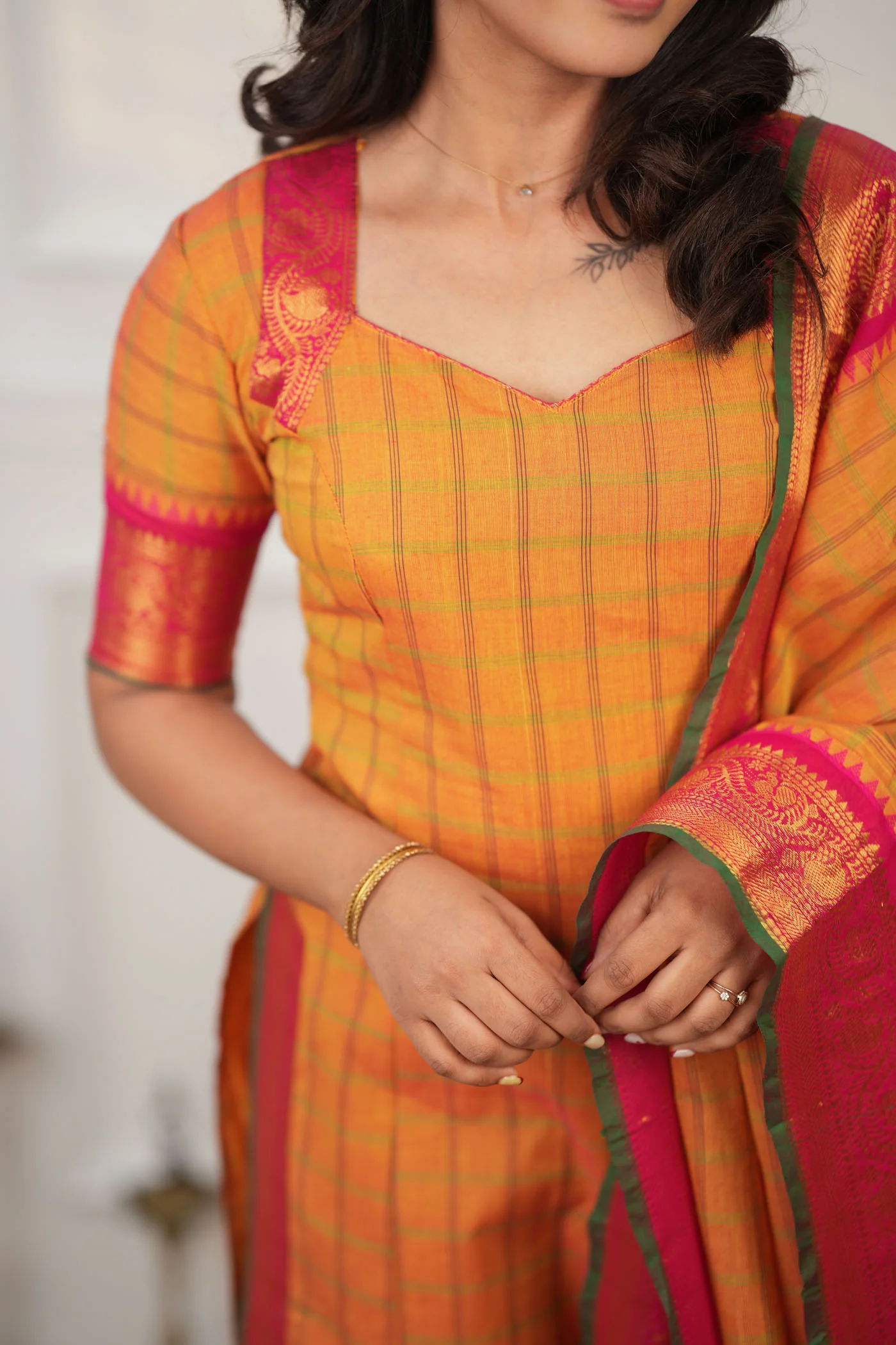 Samaira Yellow Kurti Set (Set of 2) - Image 10