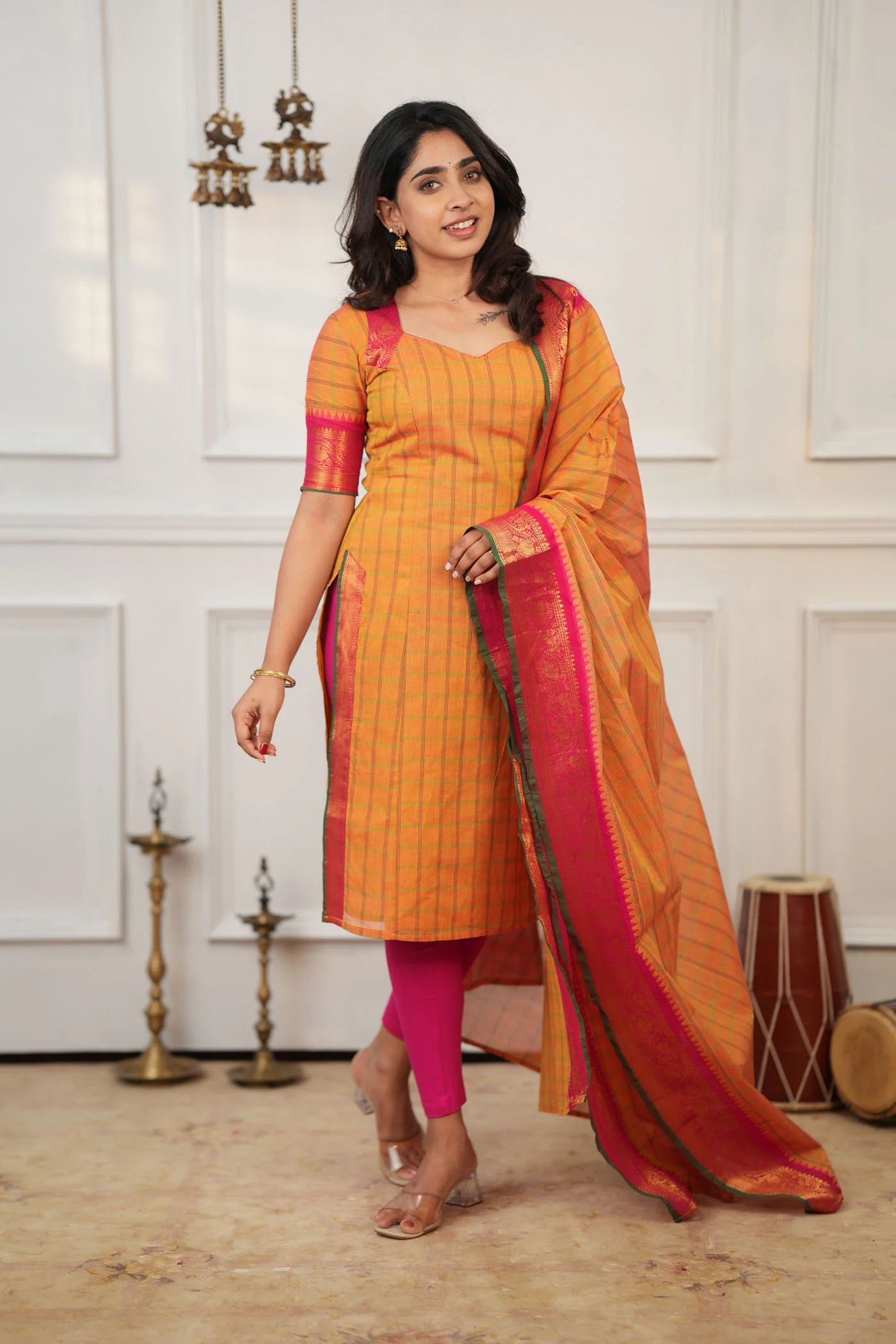 Samaira Yellow Kurti Set (Set of 2) - Image 2