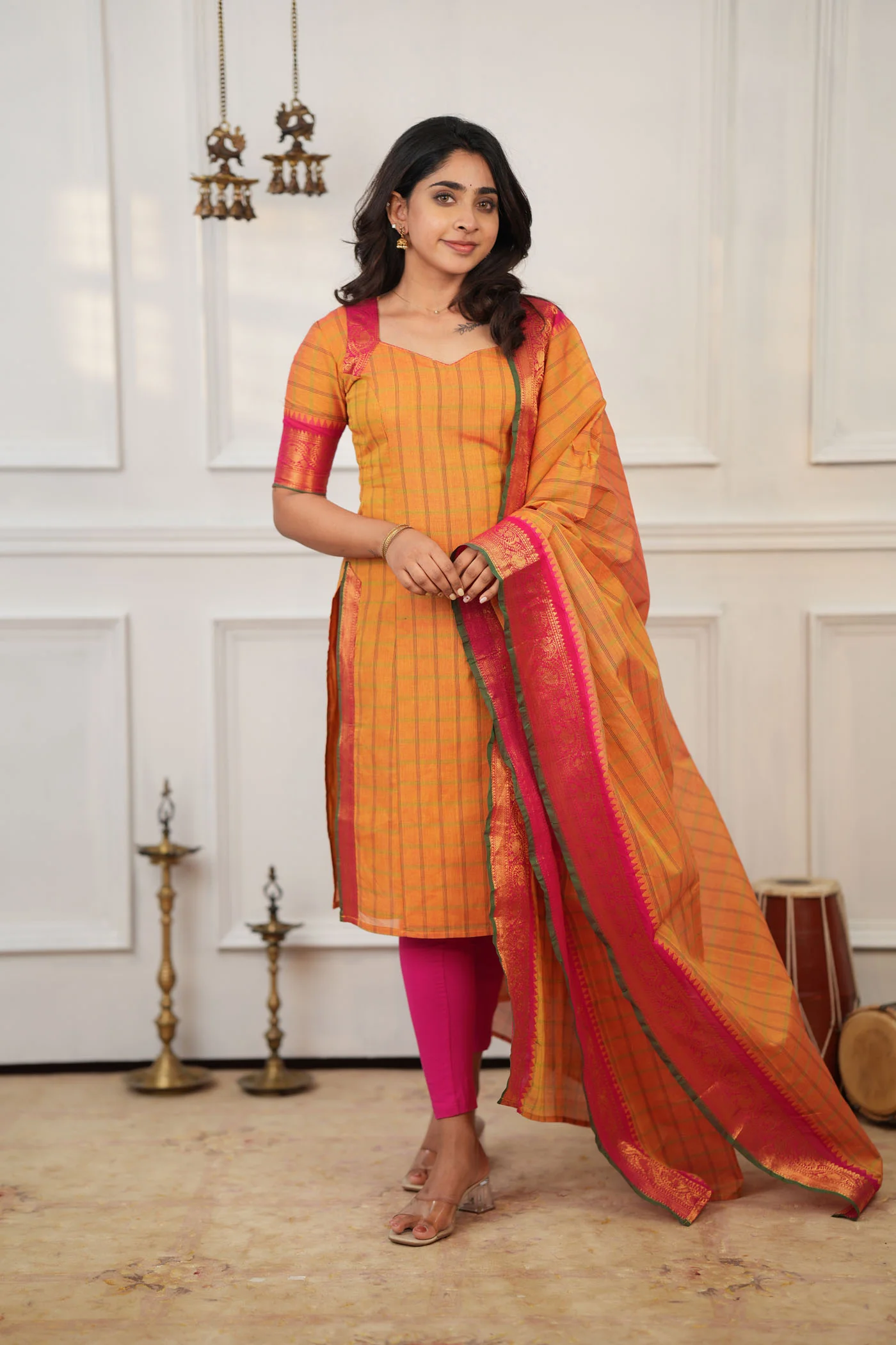 Samaira Yellow Kurti Set (Set of 2) - Image 3