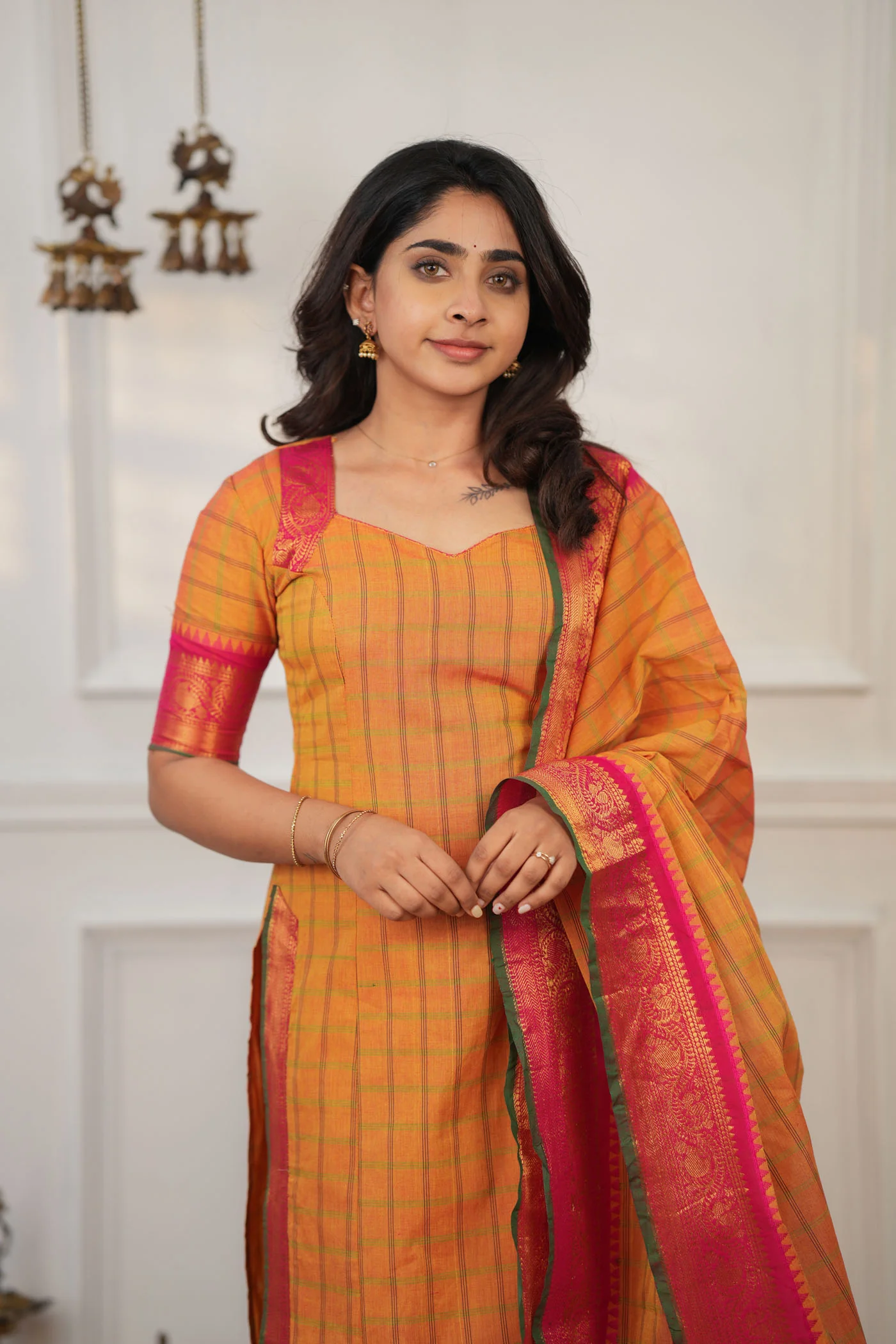 Samaira Yellow Kurti Set (Set of 2) - Image 6