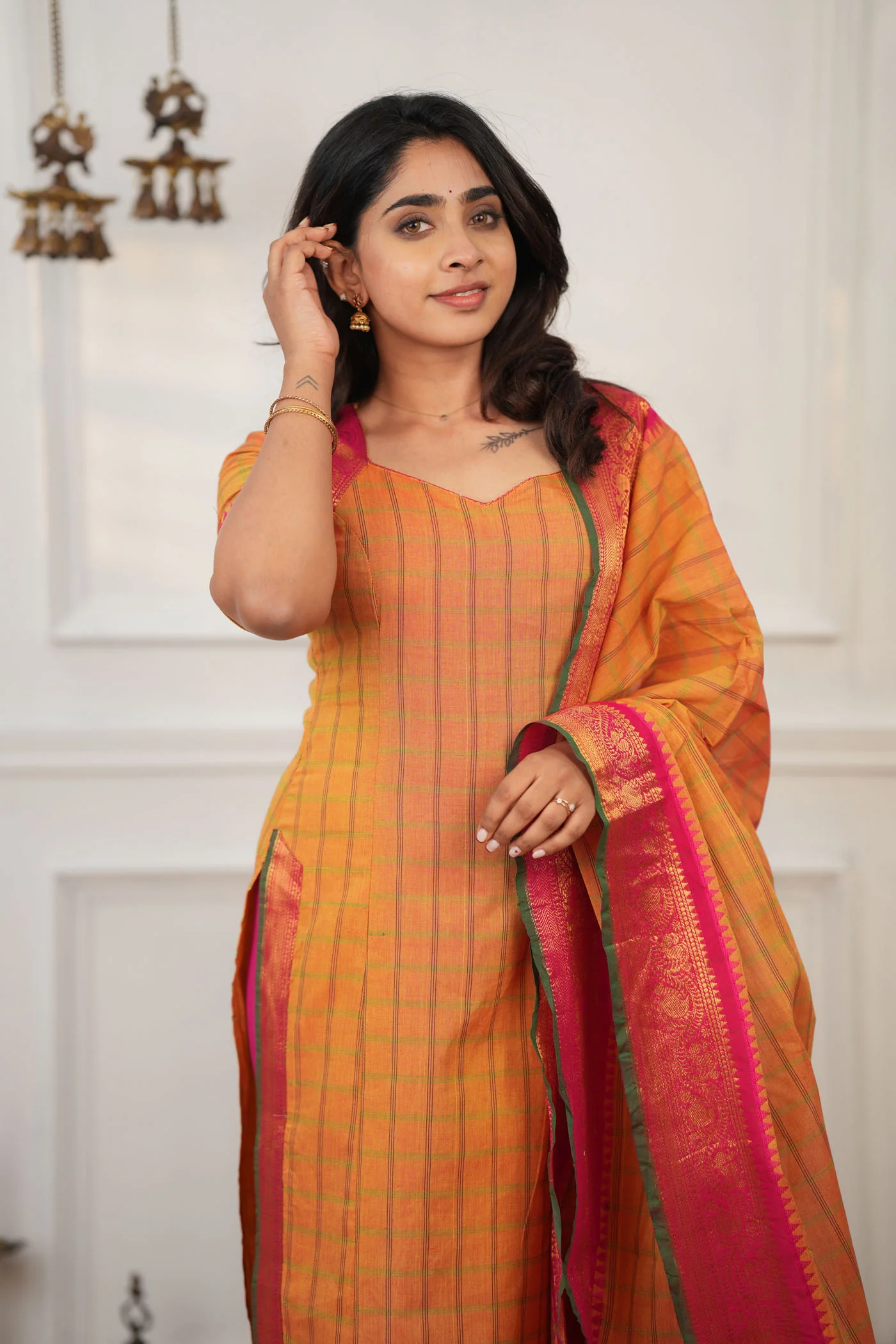 Samaira Yellow Kurti Set (Set of 2) - Image 7