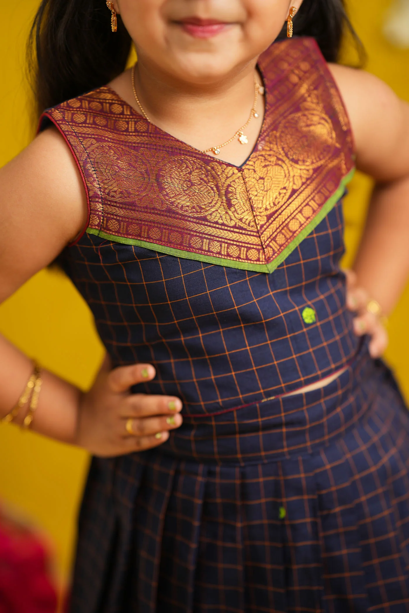 Sana Navy Blue Lehenga Mini - Image 6
