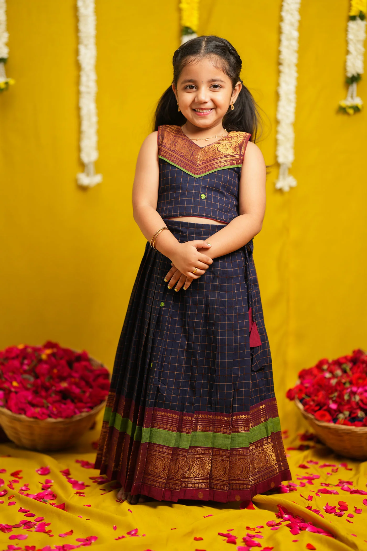 Sana Navy Blue Lehenga Mini - Image 2