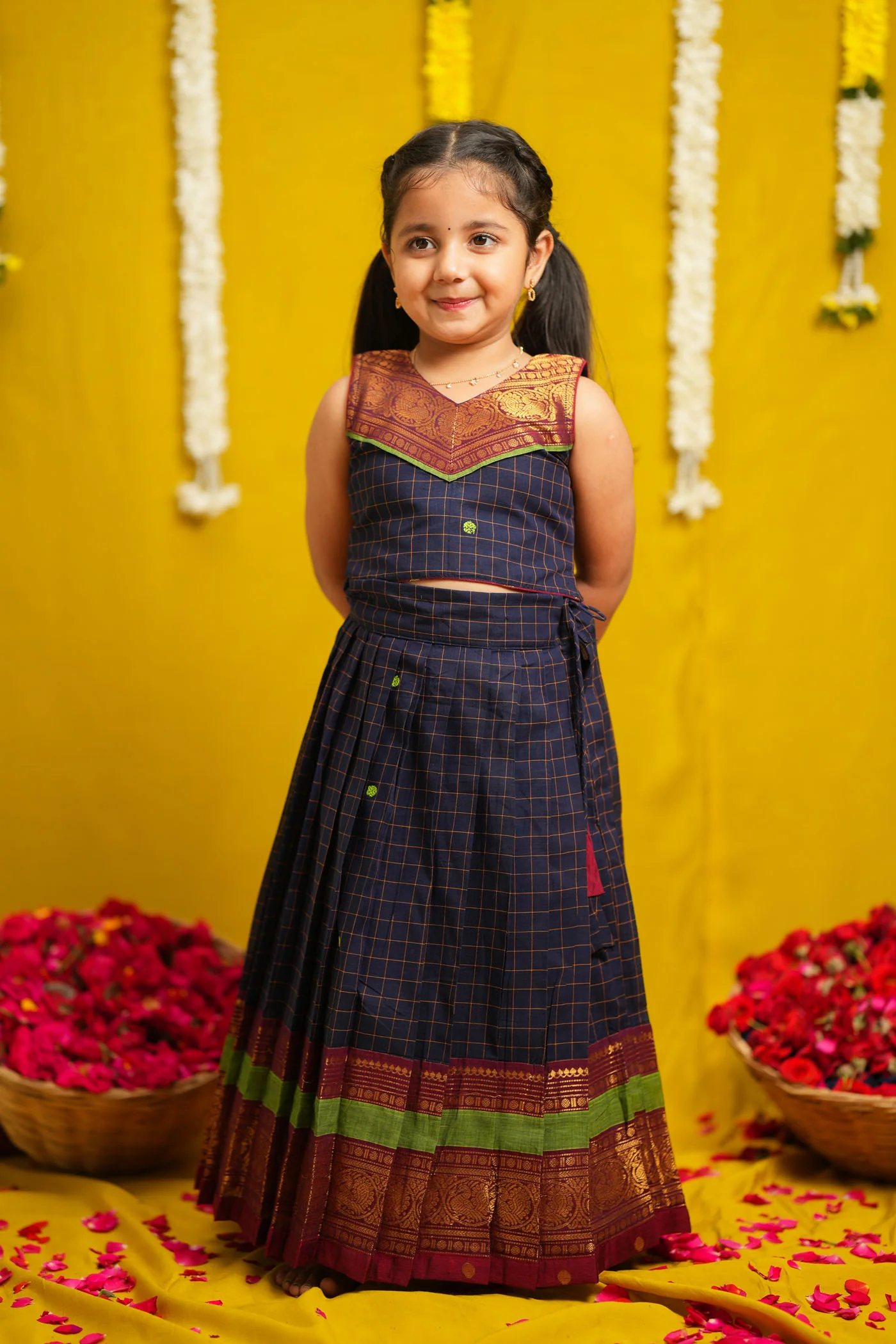 Sana Navy Blue Lehenga Mini