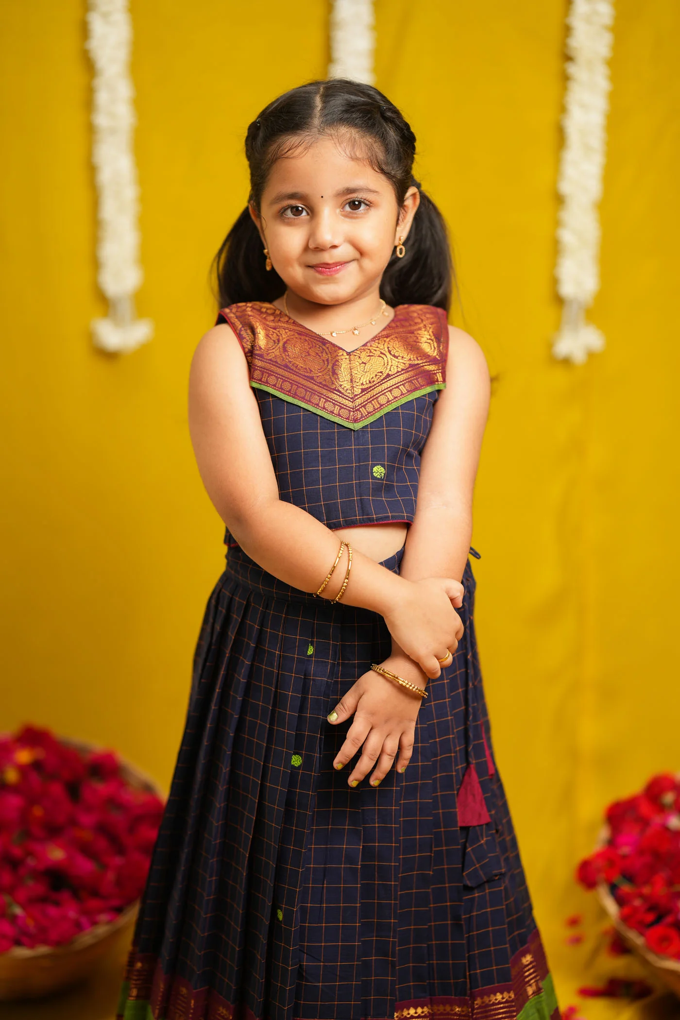 Sana Navy Blue Lehenga Mini - Image 4