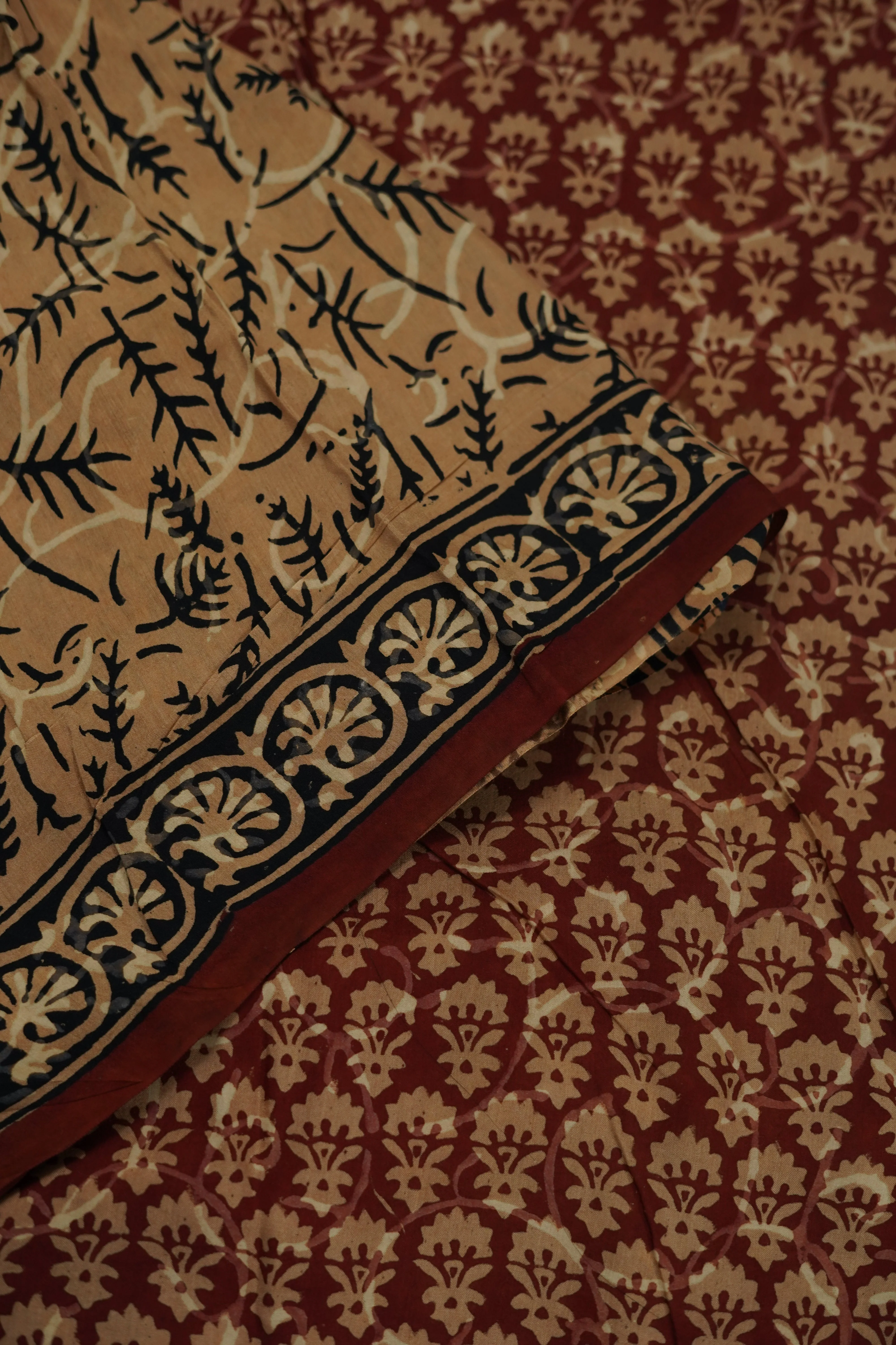 Brown Chettinad Cotton Saree - Image 4