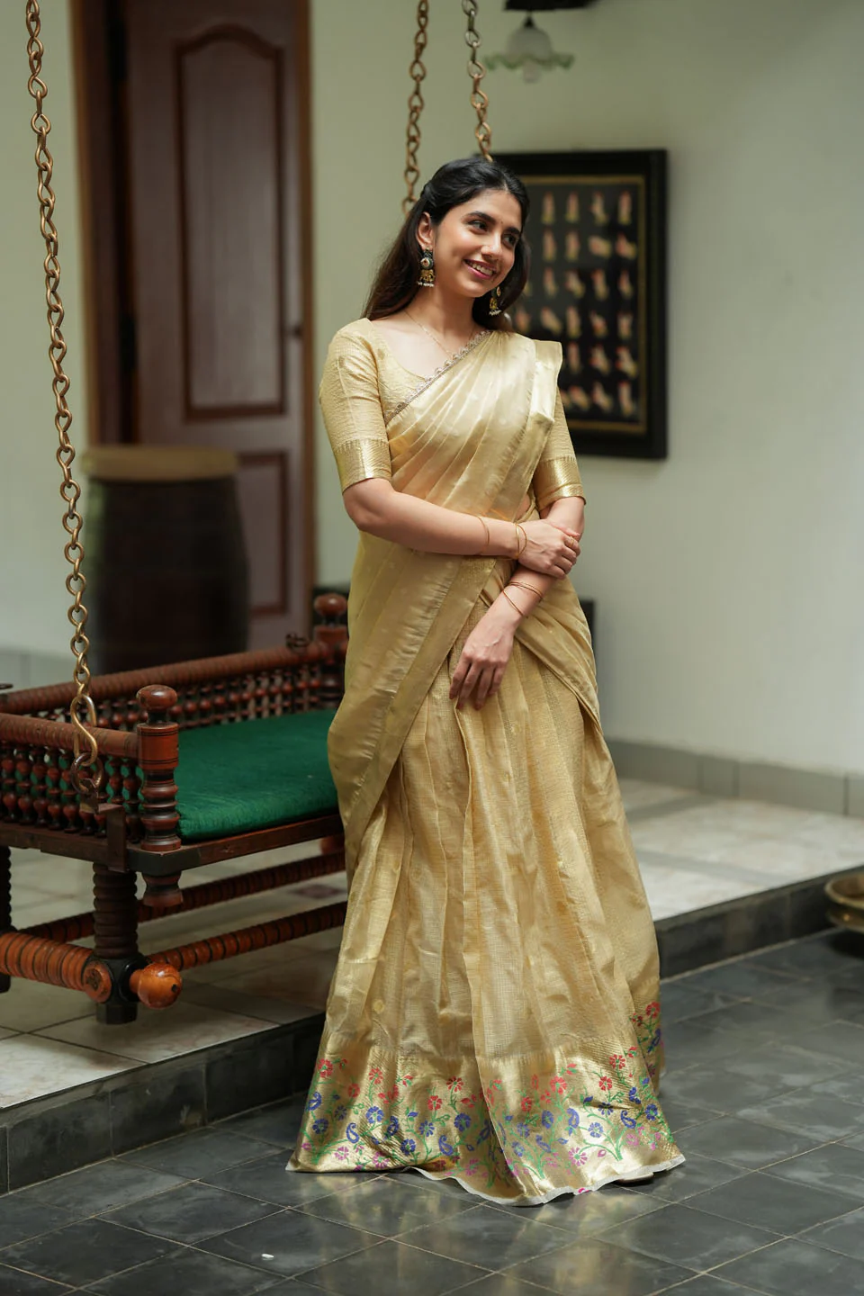 Sarasvati Gold Halfsaree - Image 13