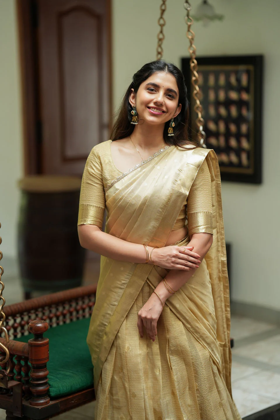 Sarasvati Gold Halfsaree - Image 3