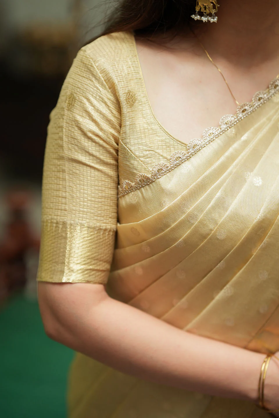 Sarasvati Gold Halfsaree - Image 9