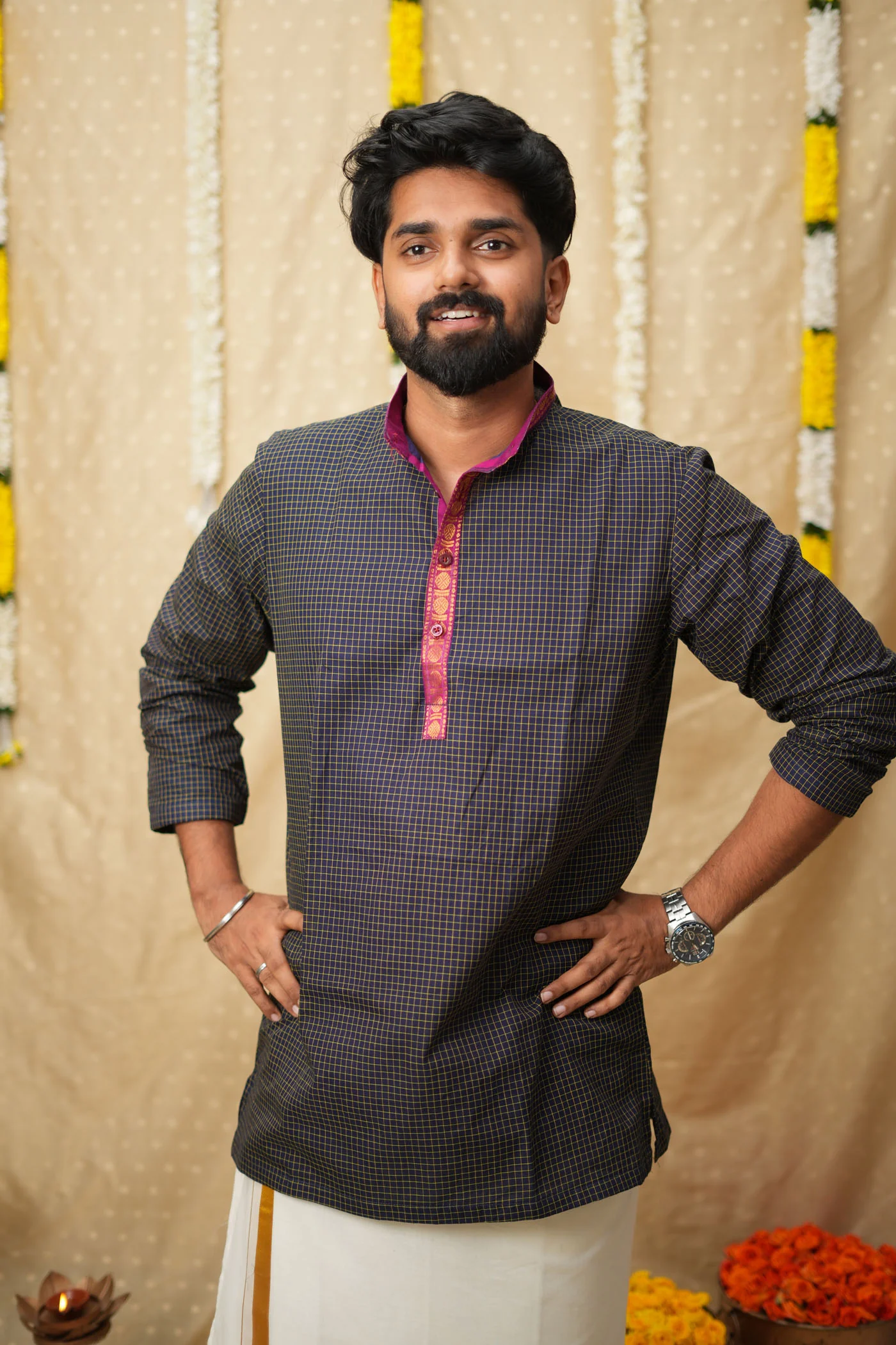 Senthanamuthan Navy Shirt (EK) - Image 3