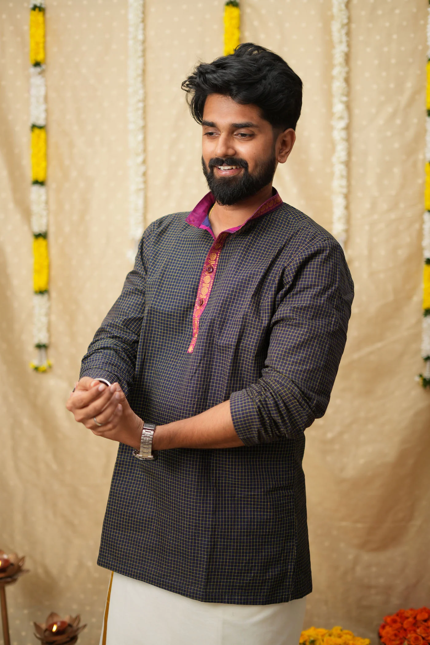 Senthanamuthan Navy Shirt (EK) - Image 4