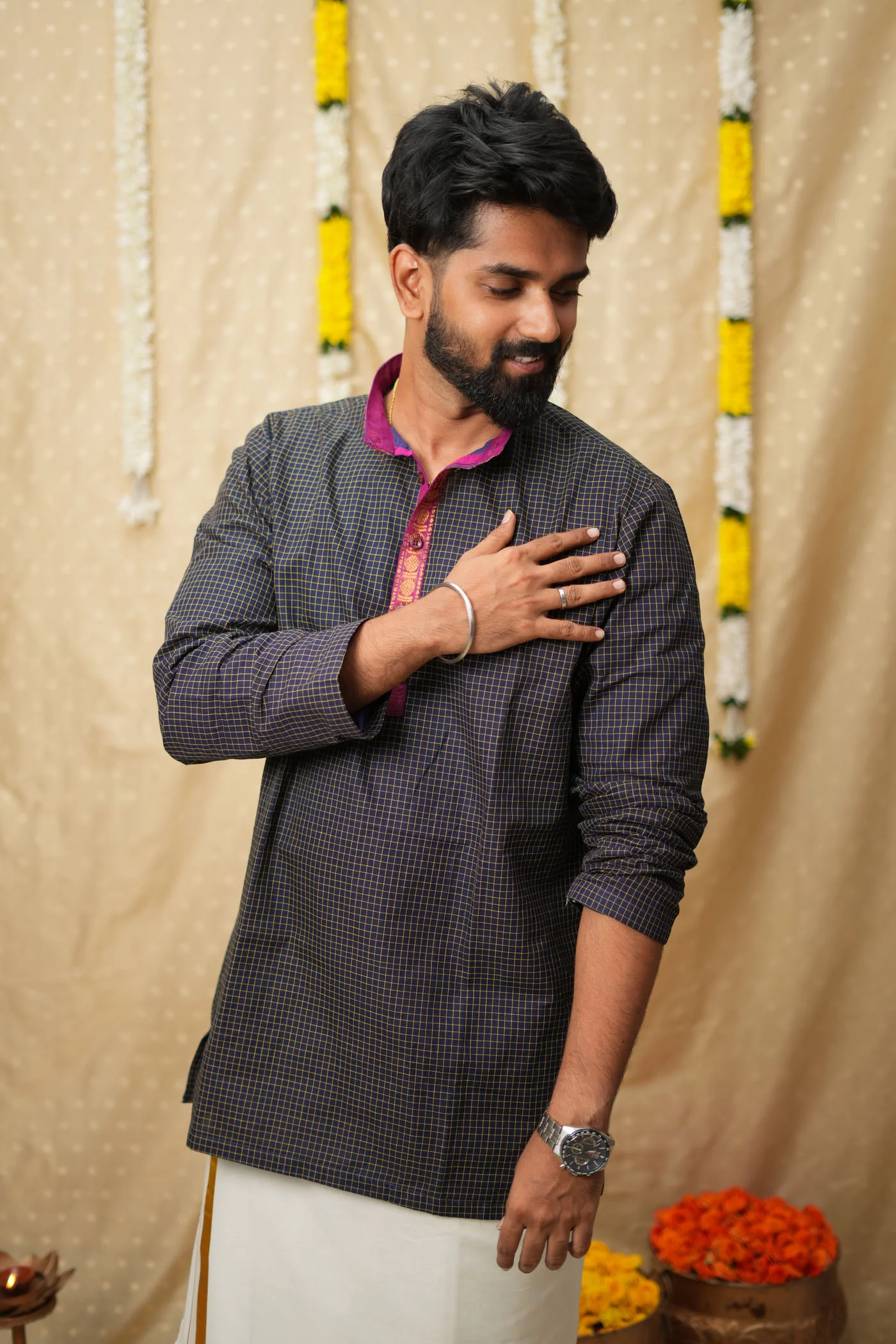 Senthanamuthan Navy Shirt (EK) - Image 5