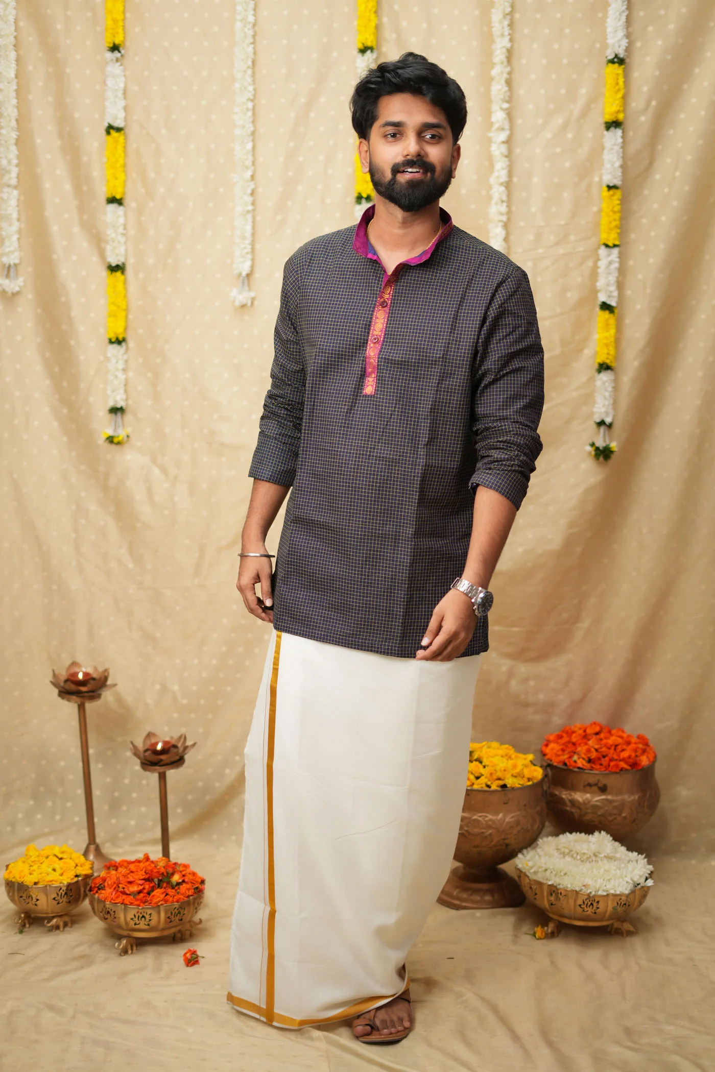 Senthanamuthan Navy Shirt (EK) - Image 6