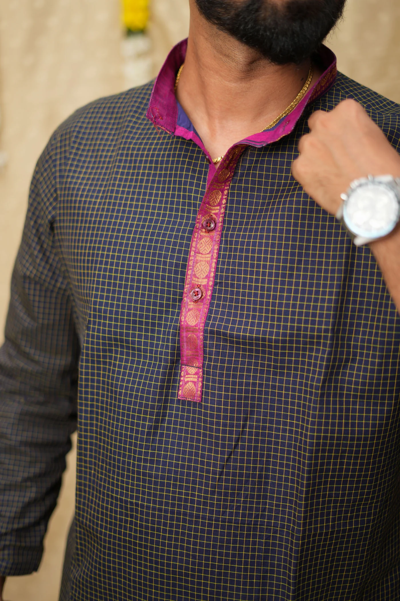 Senthanamuthan Navy Shirt (EK) - Image 7