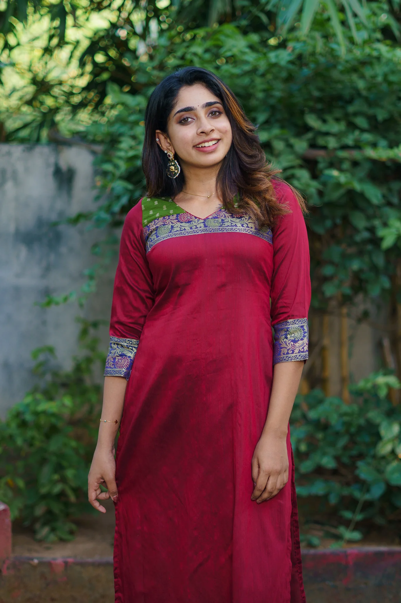 Sheetal Maroon Kurti set (Set of 2) - Image 18