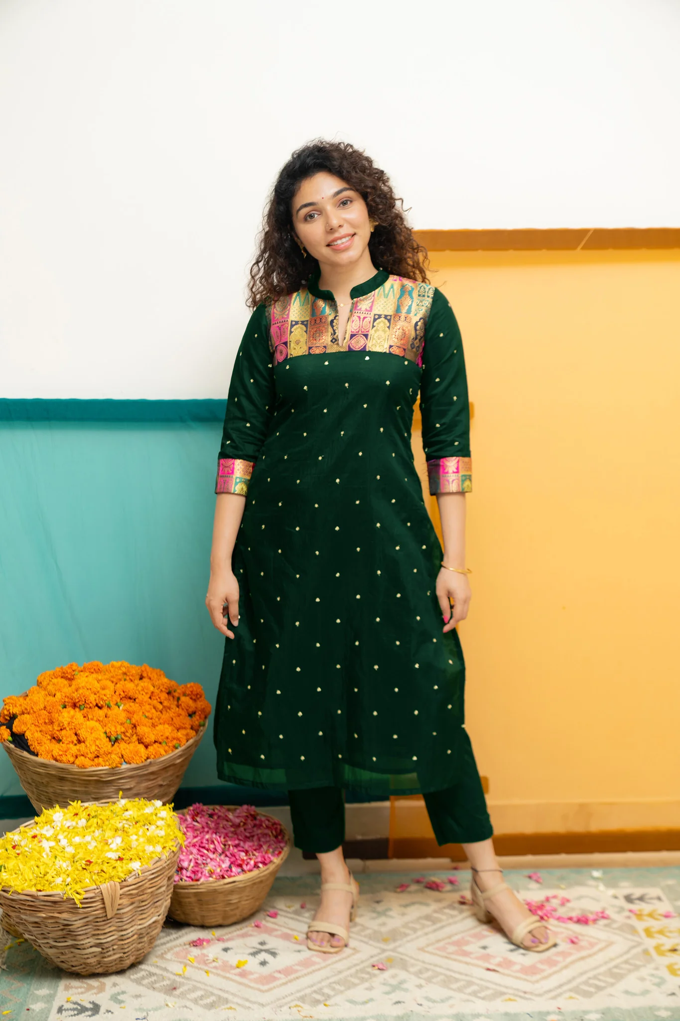 Shilpa Green Kurti Set - Image 6