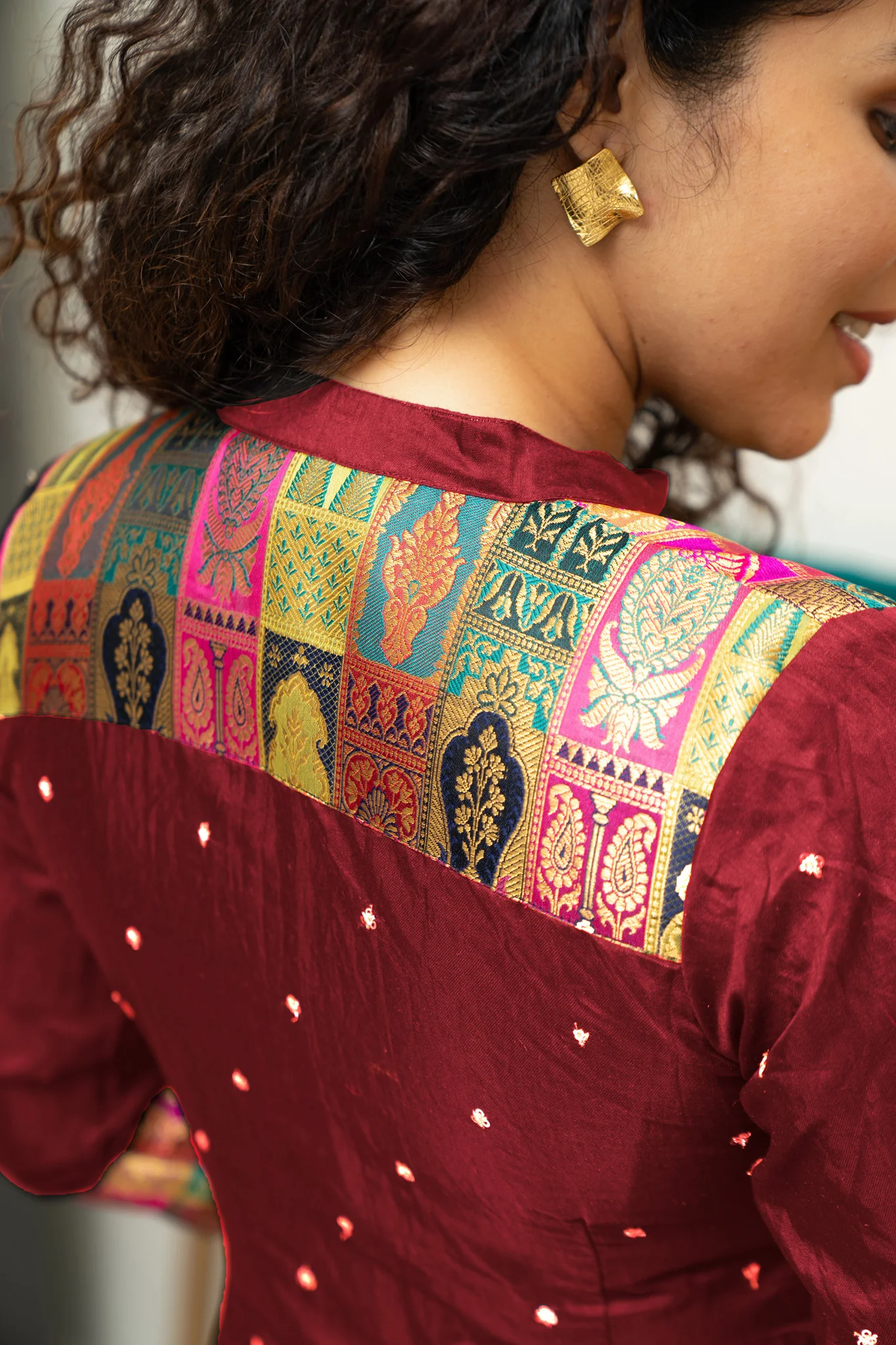 Shilpa Maroon Kurti Set - Image 8