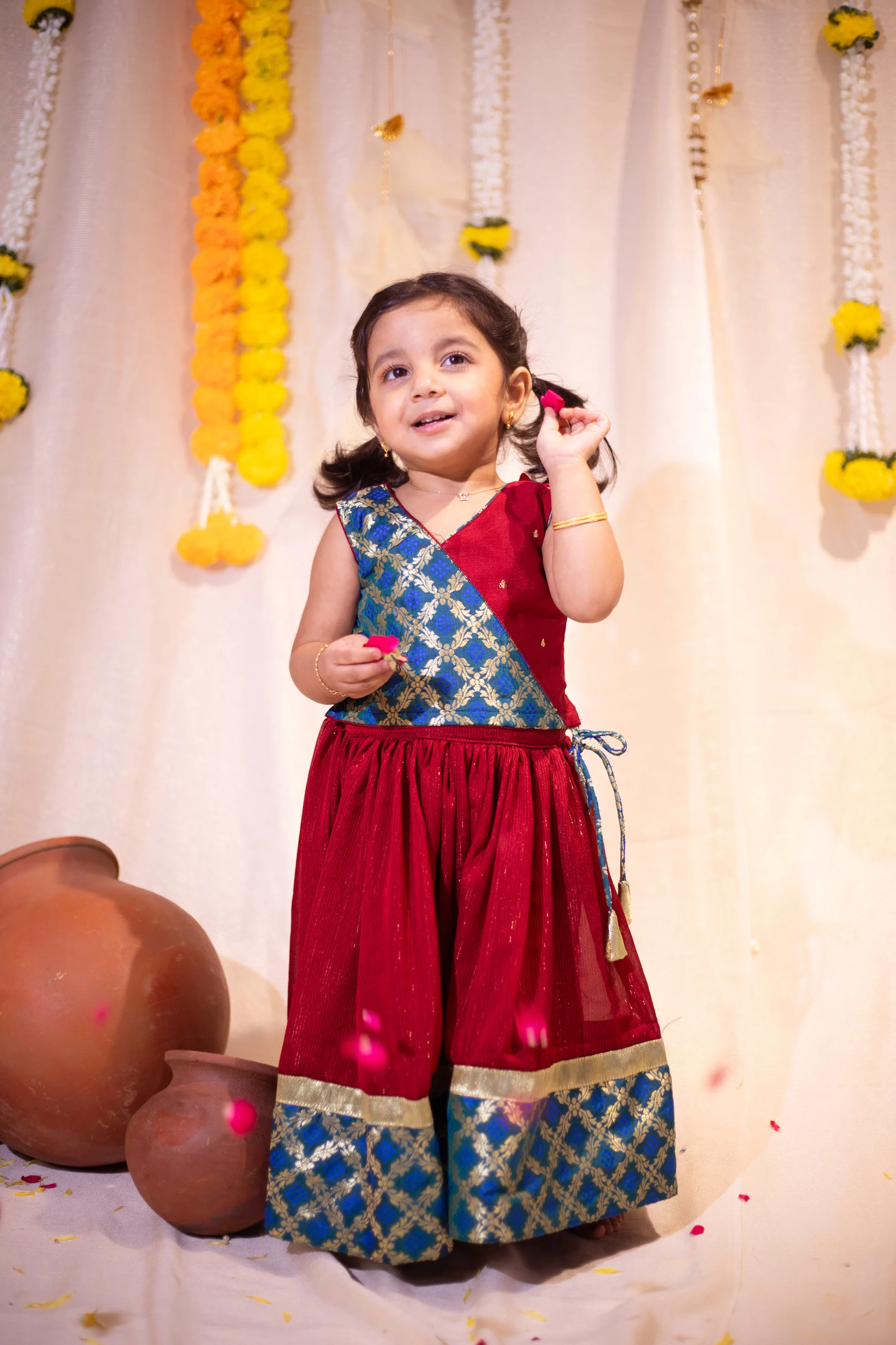 Shreya Maroon with Blue Mini - Image 3