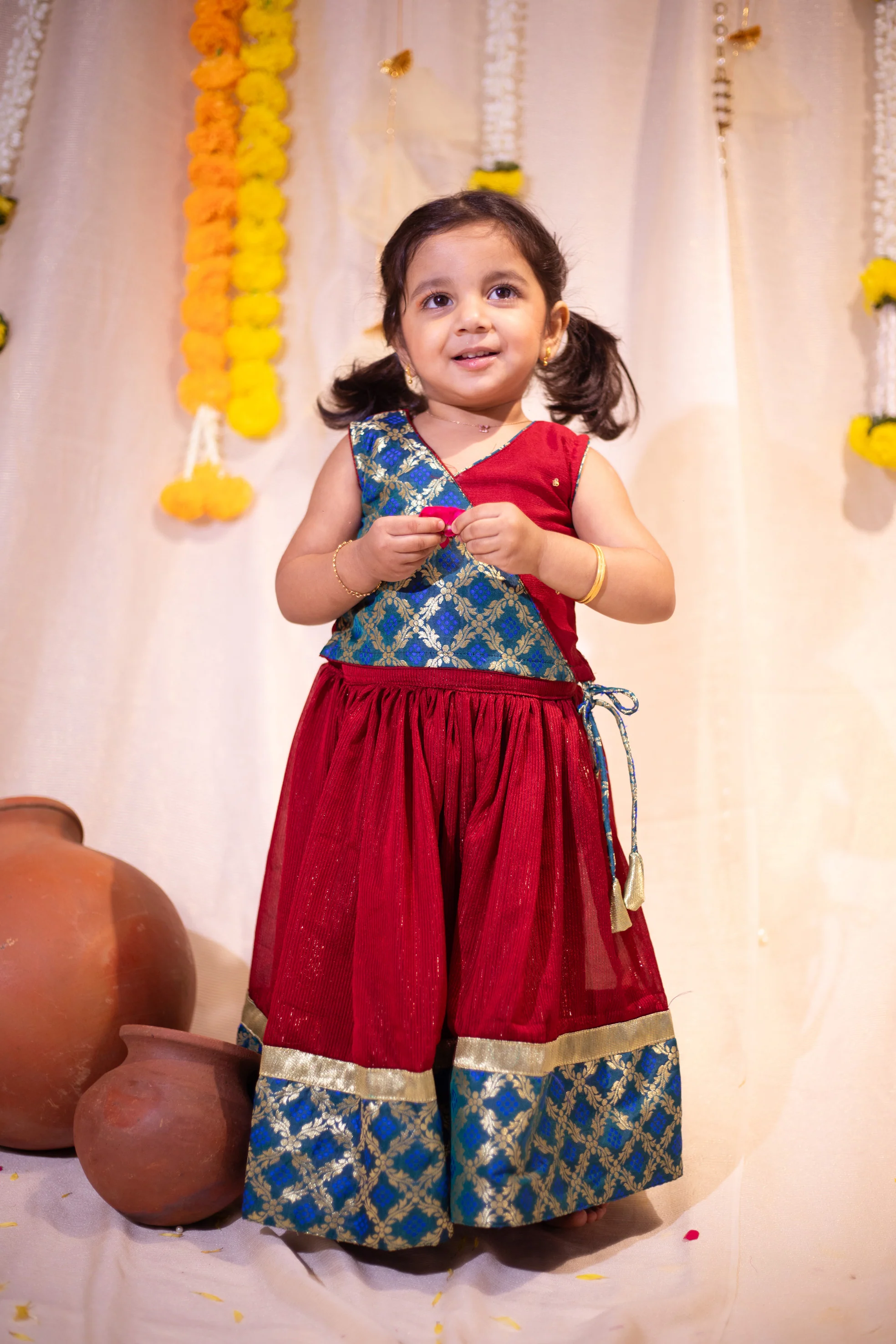 Shreya Maroon with Blue Mini - Image 6