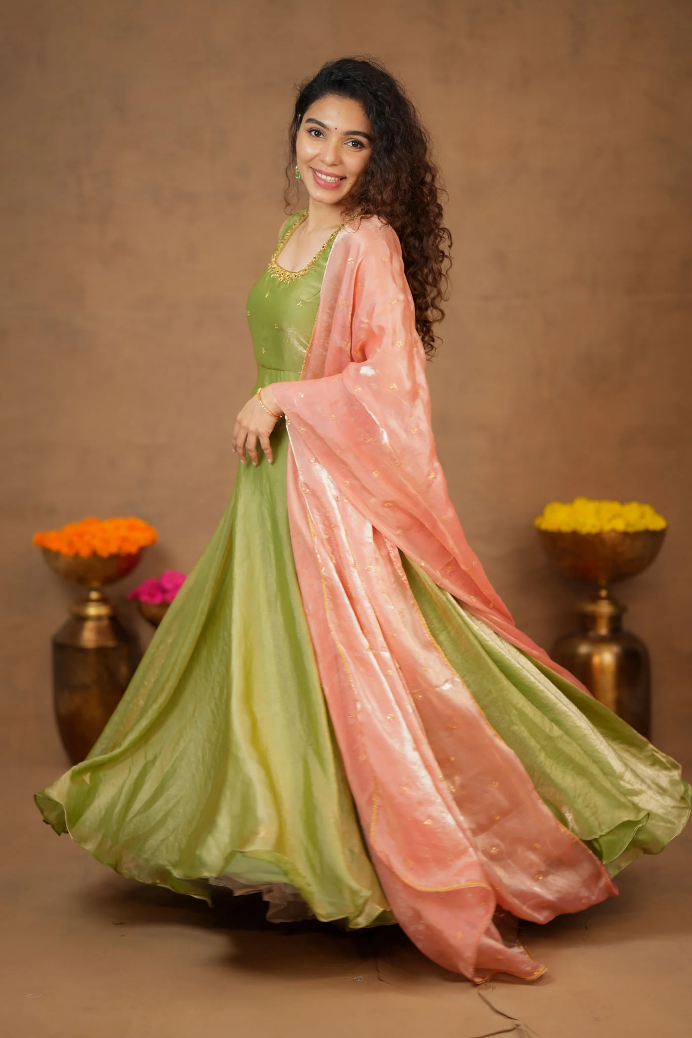 Shrishti Mint Green Sleeveless Maxi Dress (Set of 2) - Image 13