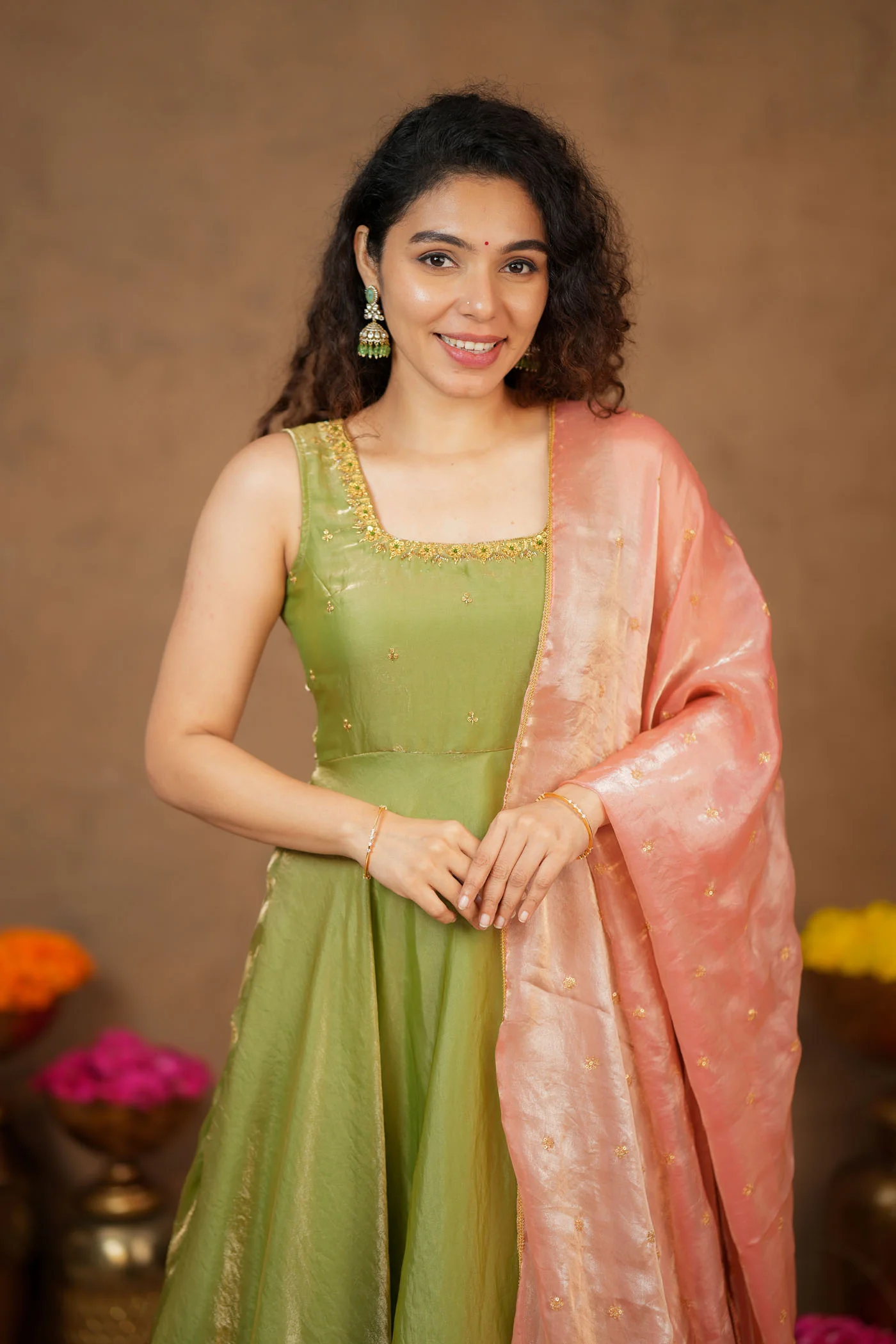 Shrishti Mint Green Sleeveless Maxi Dress (Set of 2) - Image 14