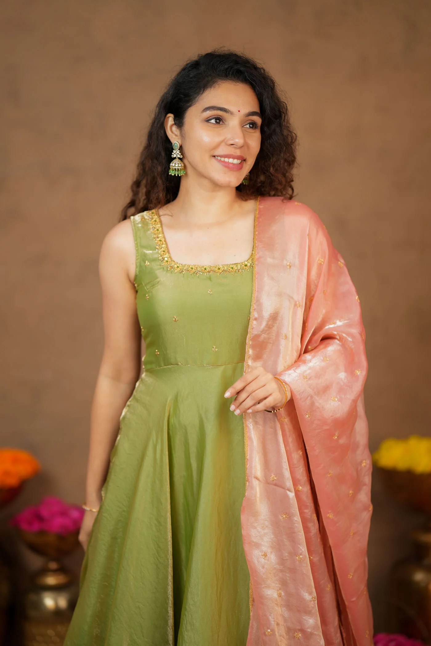 Shrishti Mint Green Sleeveless Maxi Dress (Set of 2) - Image 15