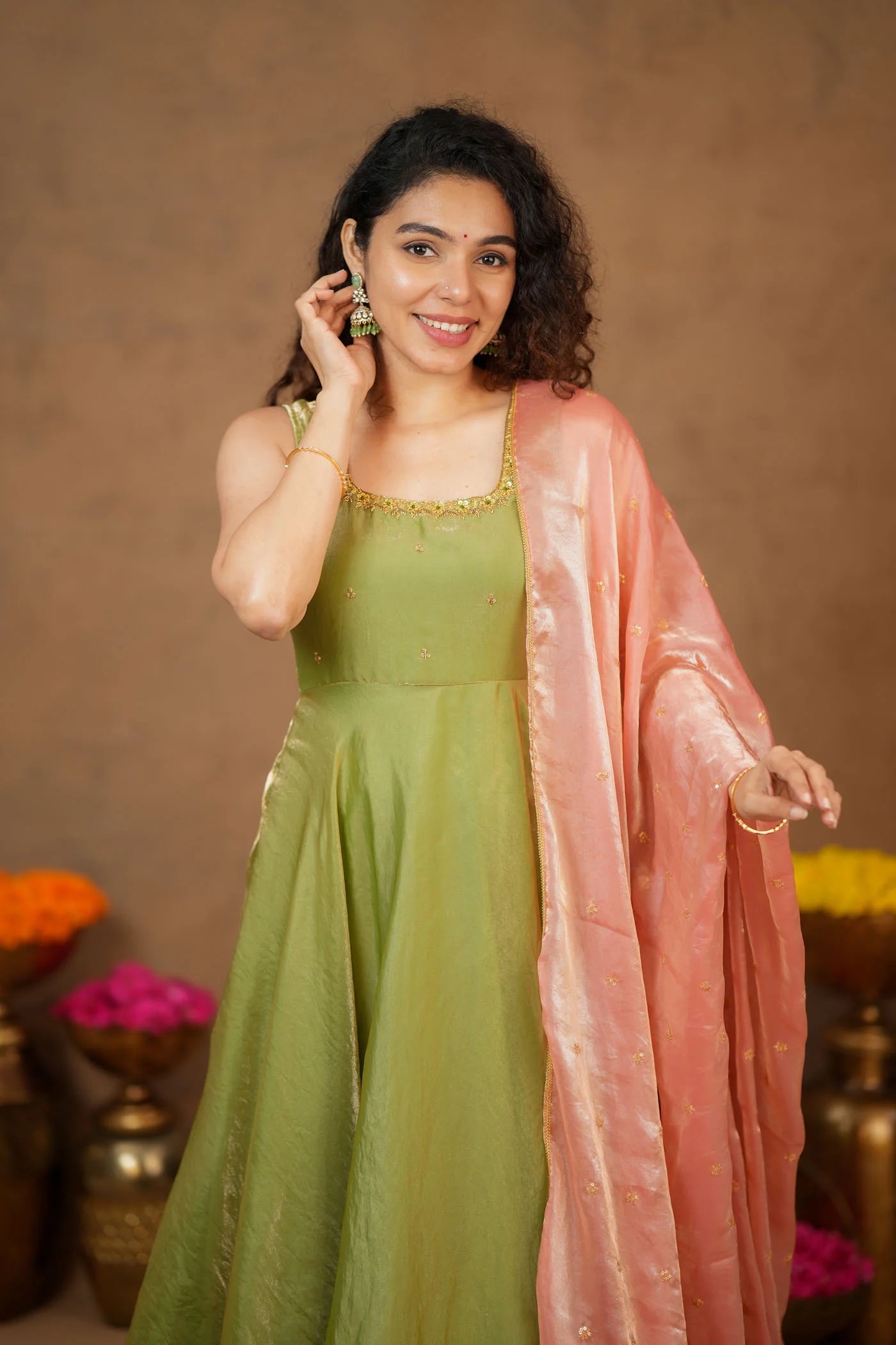 Shrishti Mint Green Sleeveless Maxi Dress (Set of 2) - Image 16