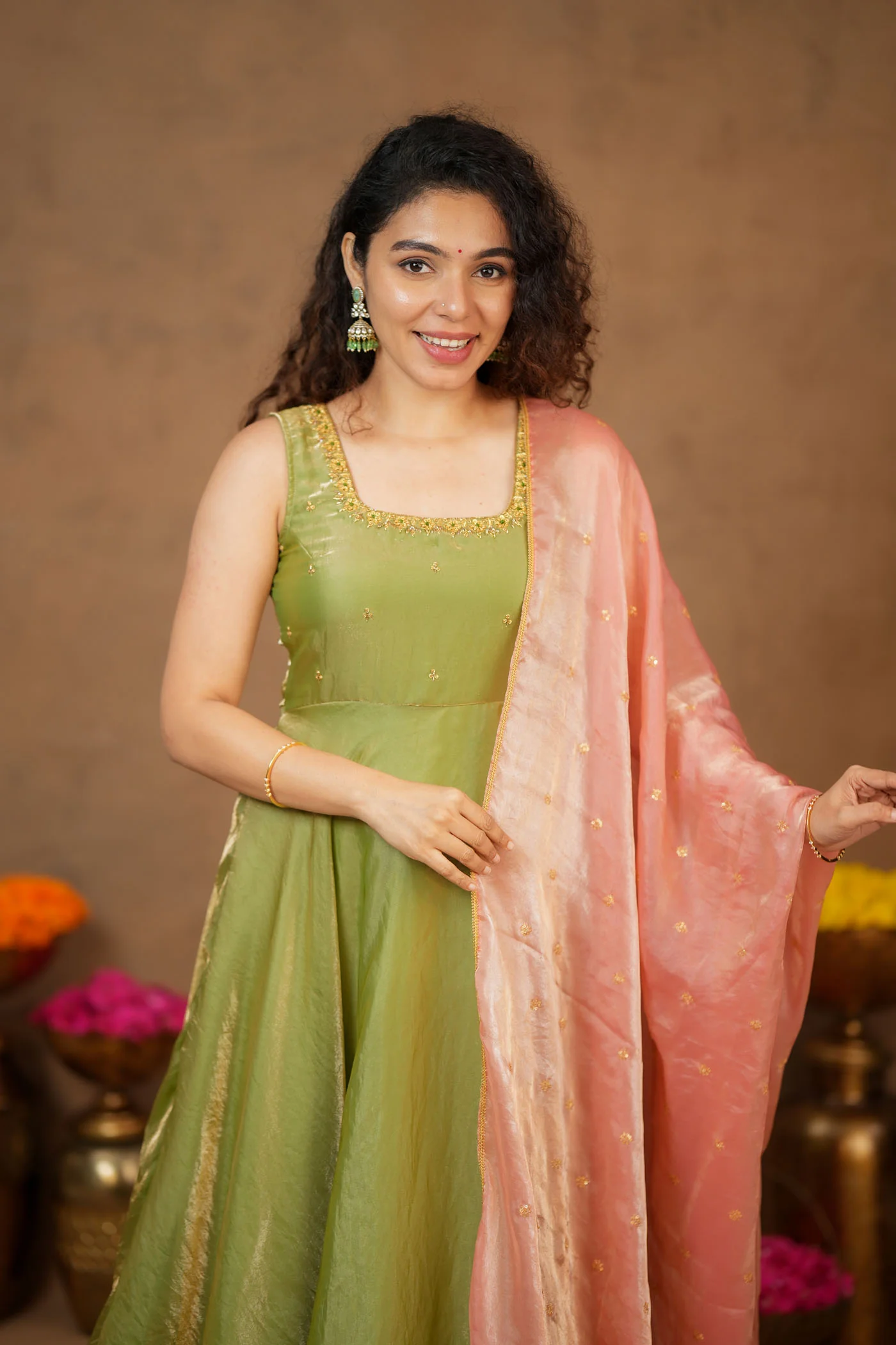 Shrishti Mint Green Sleeveless Maxi Dress (Set of 2) - Image 17