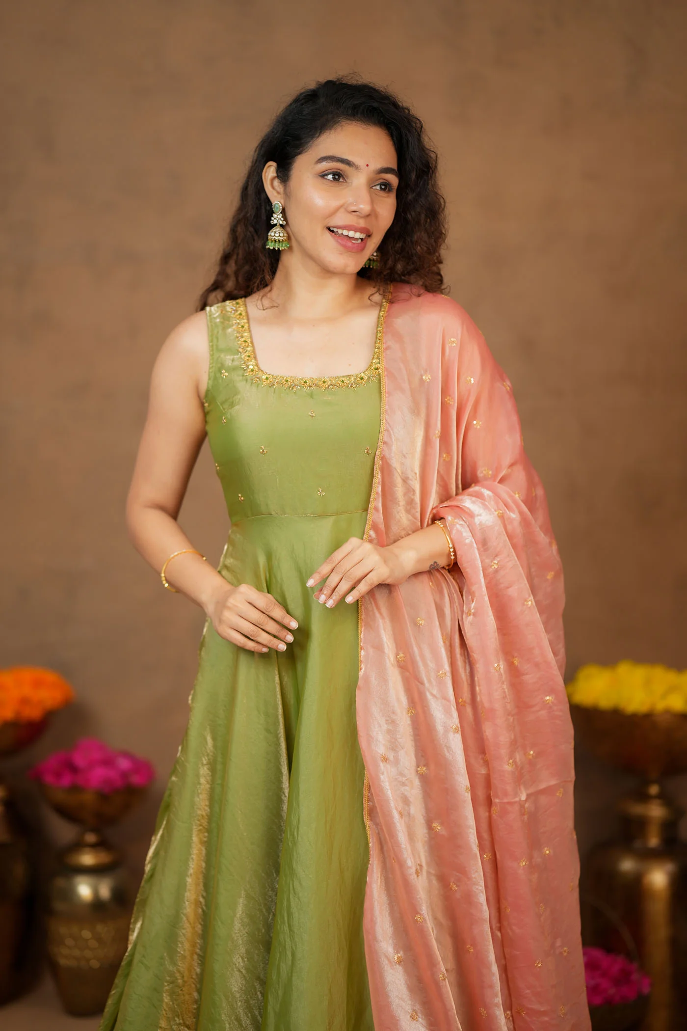 Shrishti Mint Green Sleeveless Maxi Dress (Set of 2) - Image 18