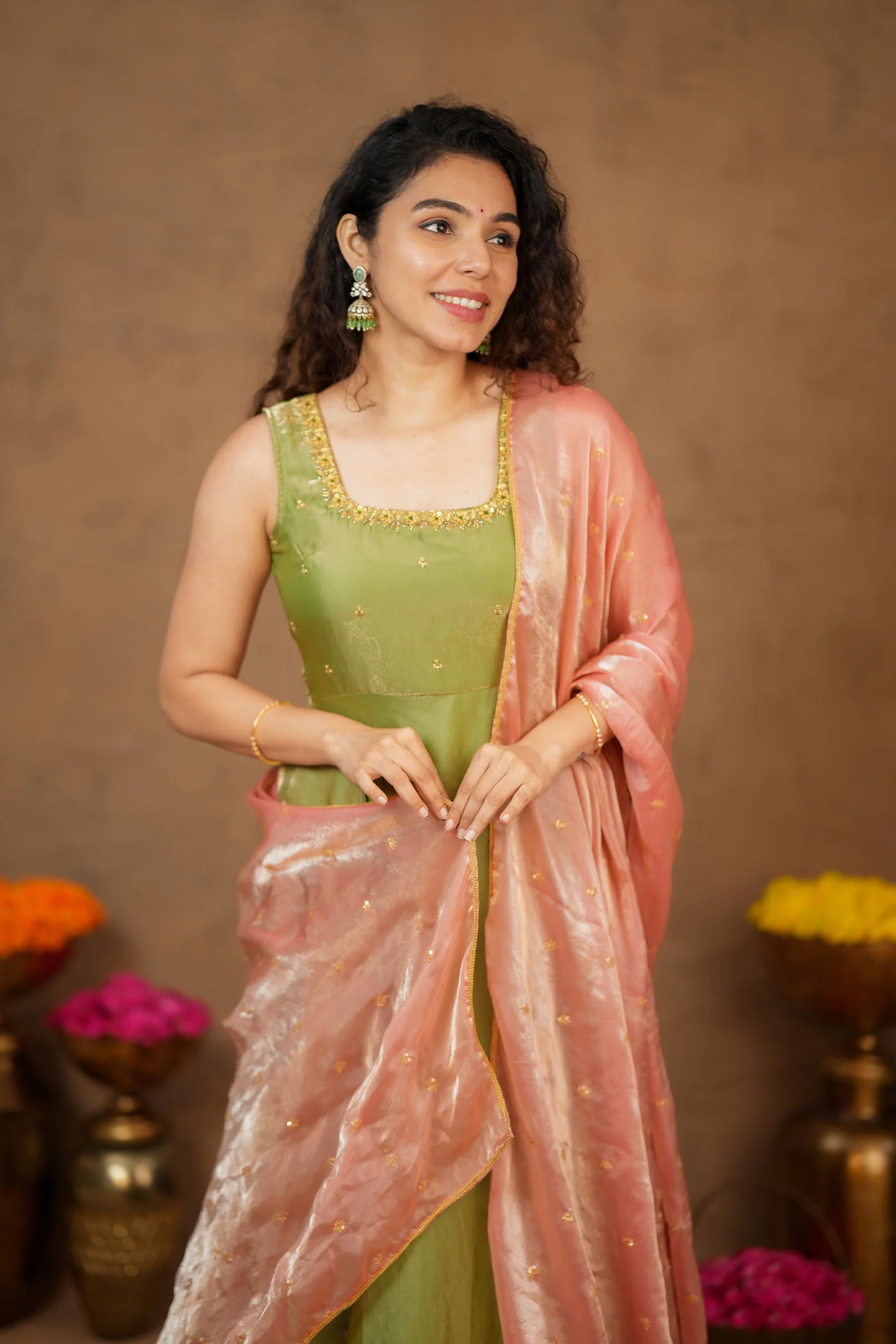 Shrishti Mint Green Sleeveless Maxi Dress (Set of 2) - Image 19