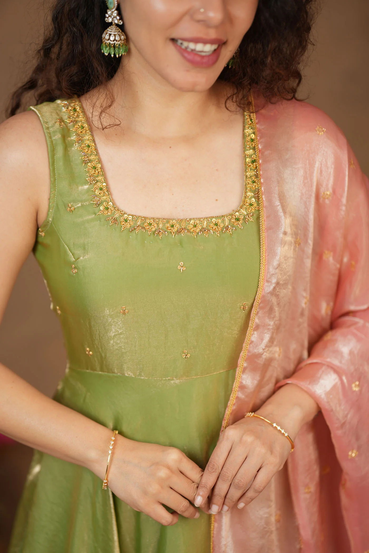 Shrishti Mint Green Sleeveless Maxi Dress (Set of 2) - Image 20