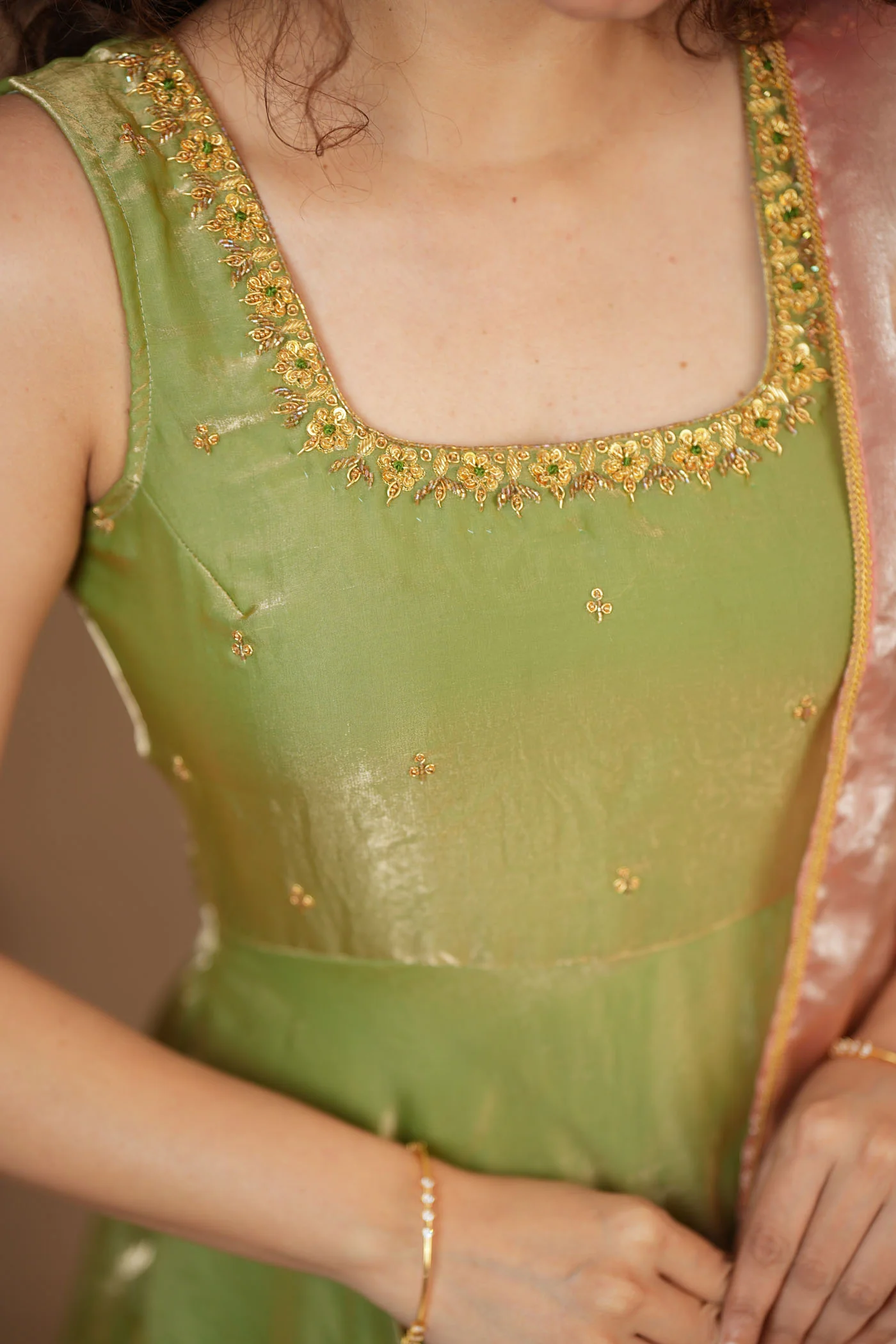 Shrishti Mint Green Sleeveless Maxi Dress (Set of 2) - Image 21